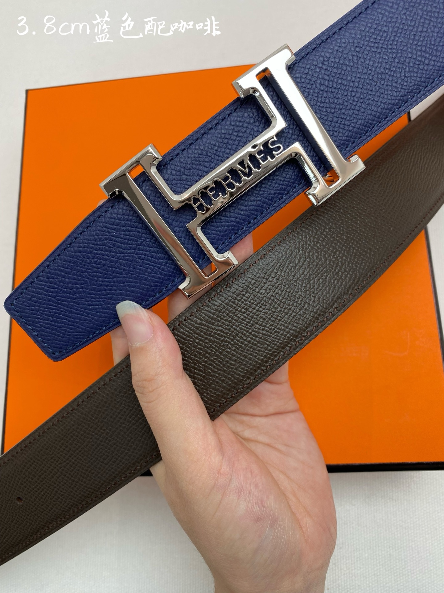 Hermes-38MM 爱马仕专柜同步 进epsom双面小牛皮 精钢精品五金 双面可用🅿️160