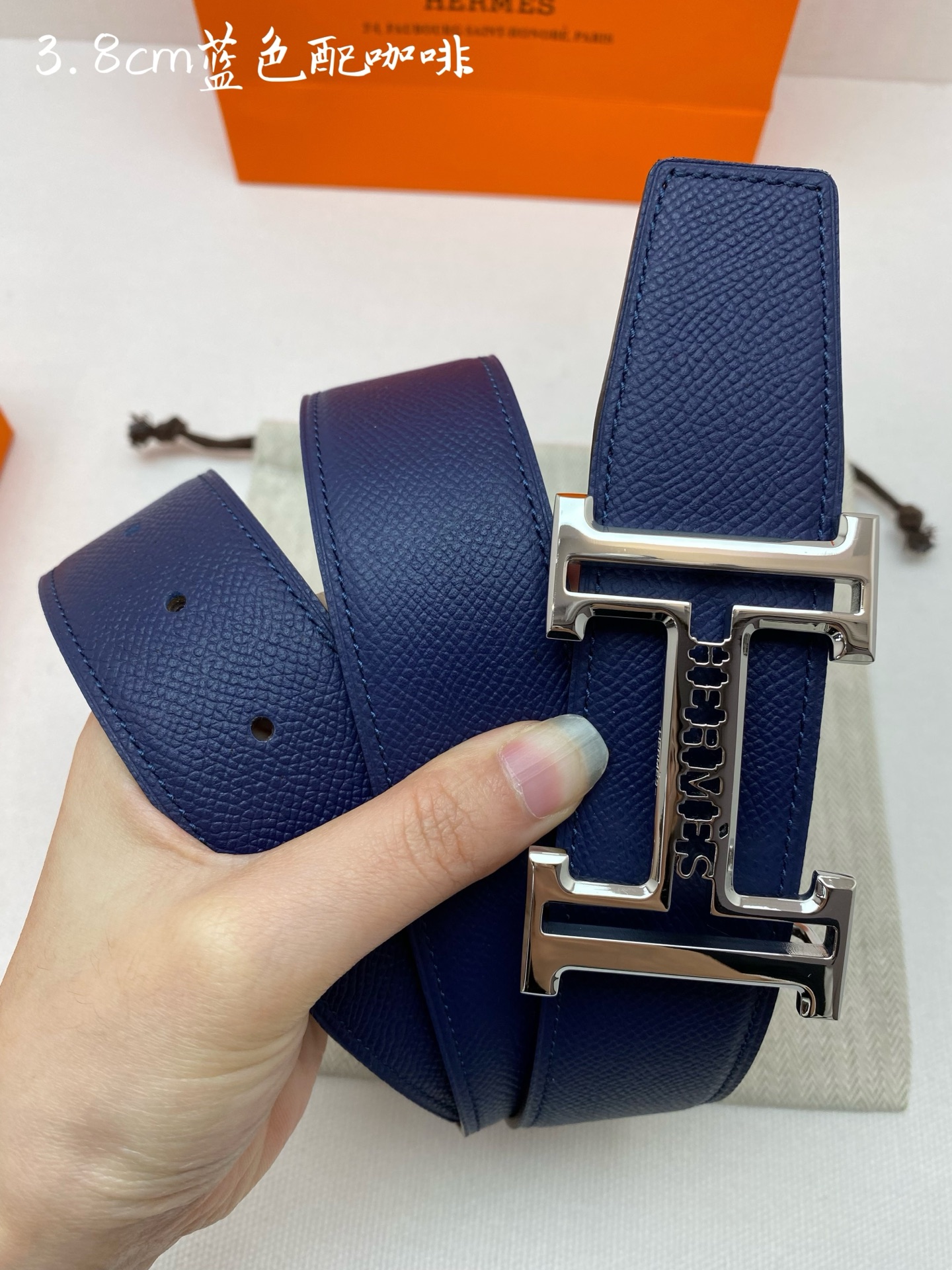 Hermes-38MM 爱马仕专柜同步 进epsom双面小牛皮 精钢精品五金 双面可用🅿️160