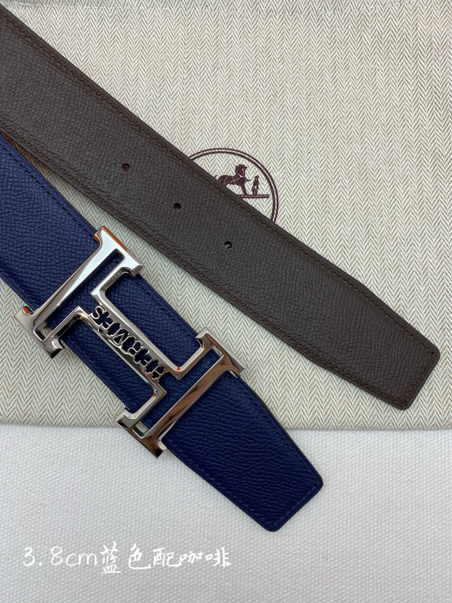 Hermes-38MM 爱马仕专柜同步 进epsom双面小牛皮 精钢精品五金 双面可用🅿️160