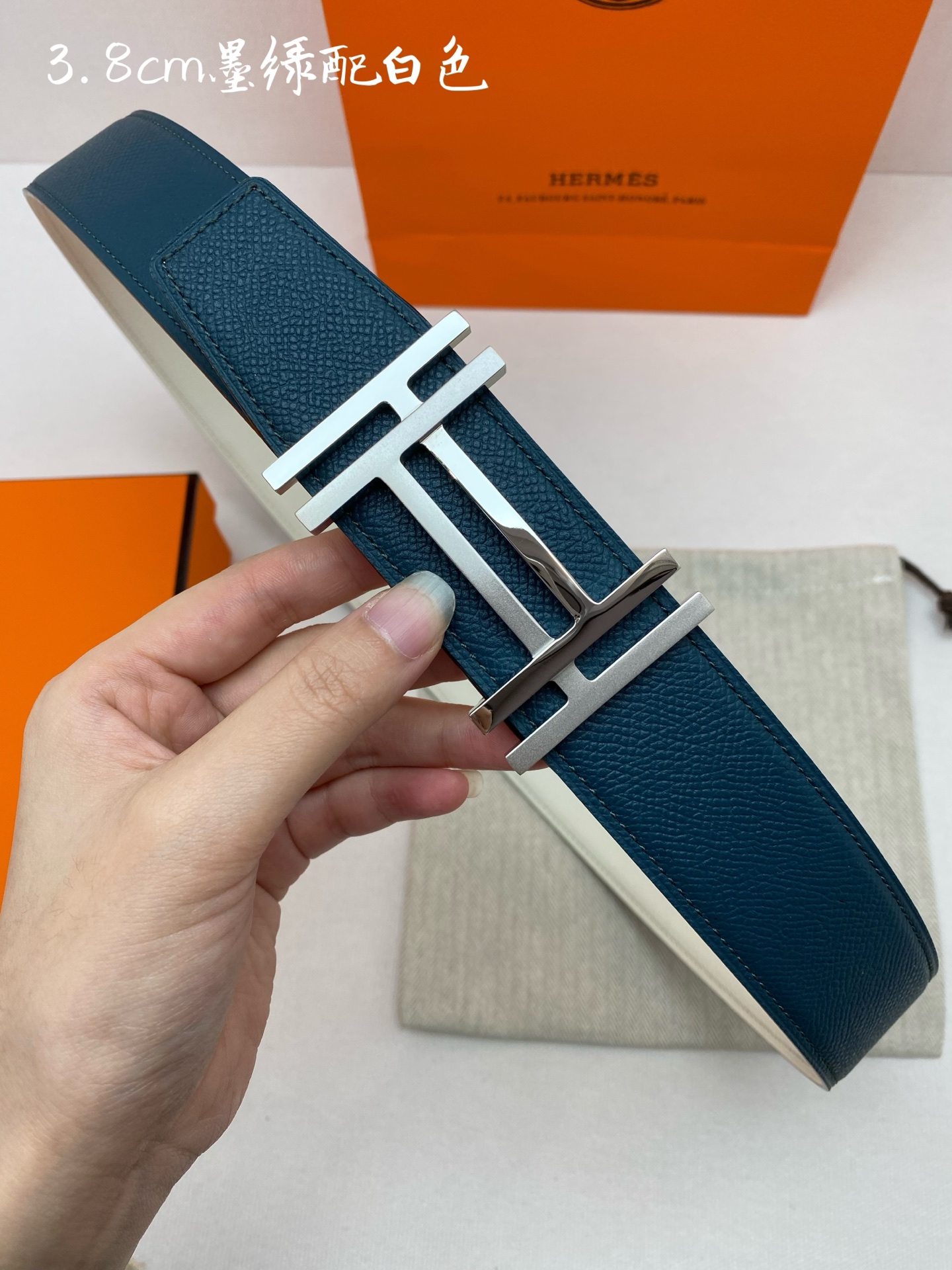 Hermes-38MM 爱马仕专柜同步 进epsom双面小牛皮 精钢精品五金 双面可用🅿️160