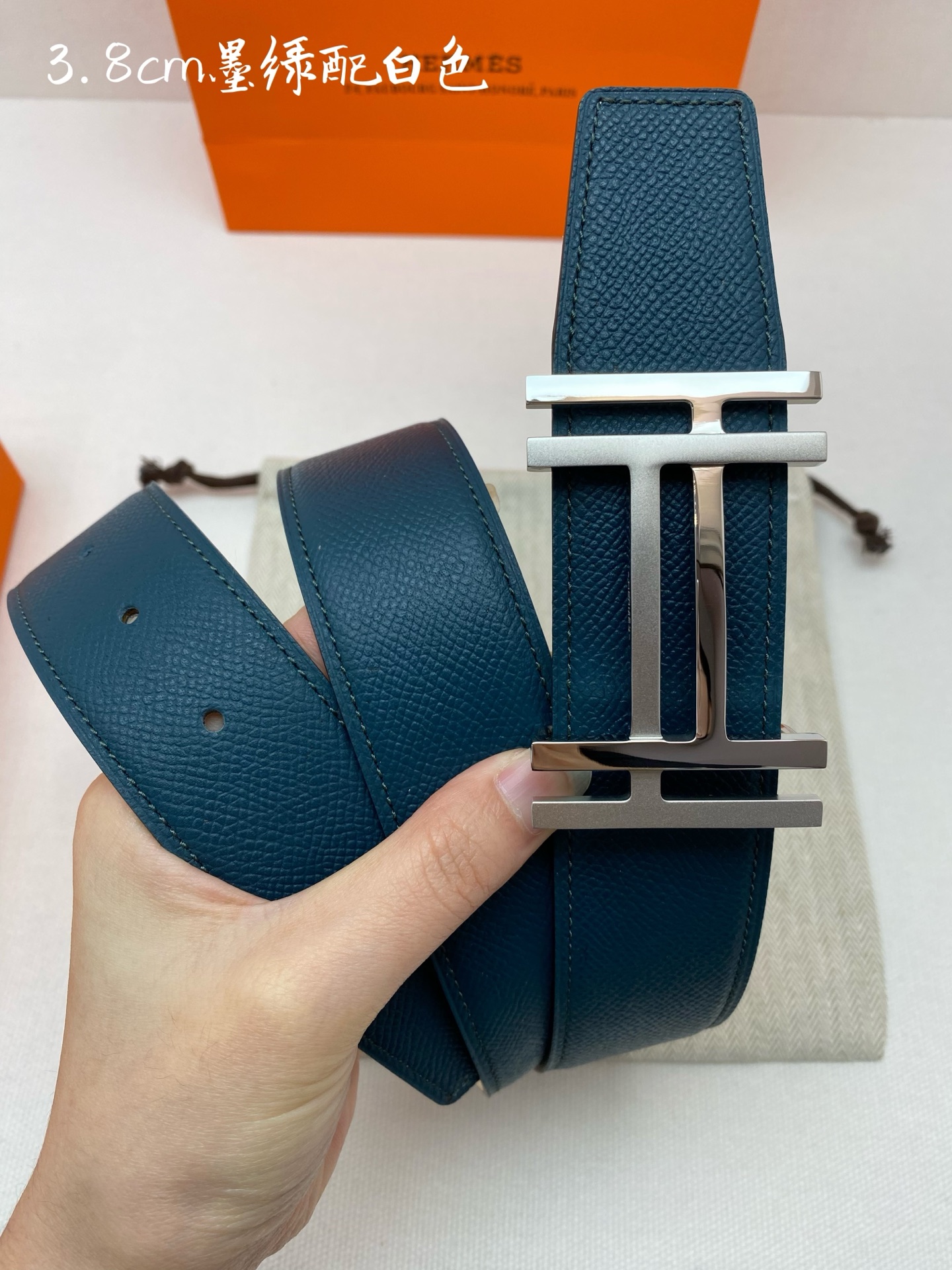 Hermes-38MM 爱马仕专柜同步 进epsom双面小牛皮 精钢精品五金 双面可用🅿️160