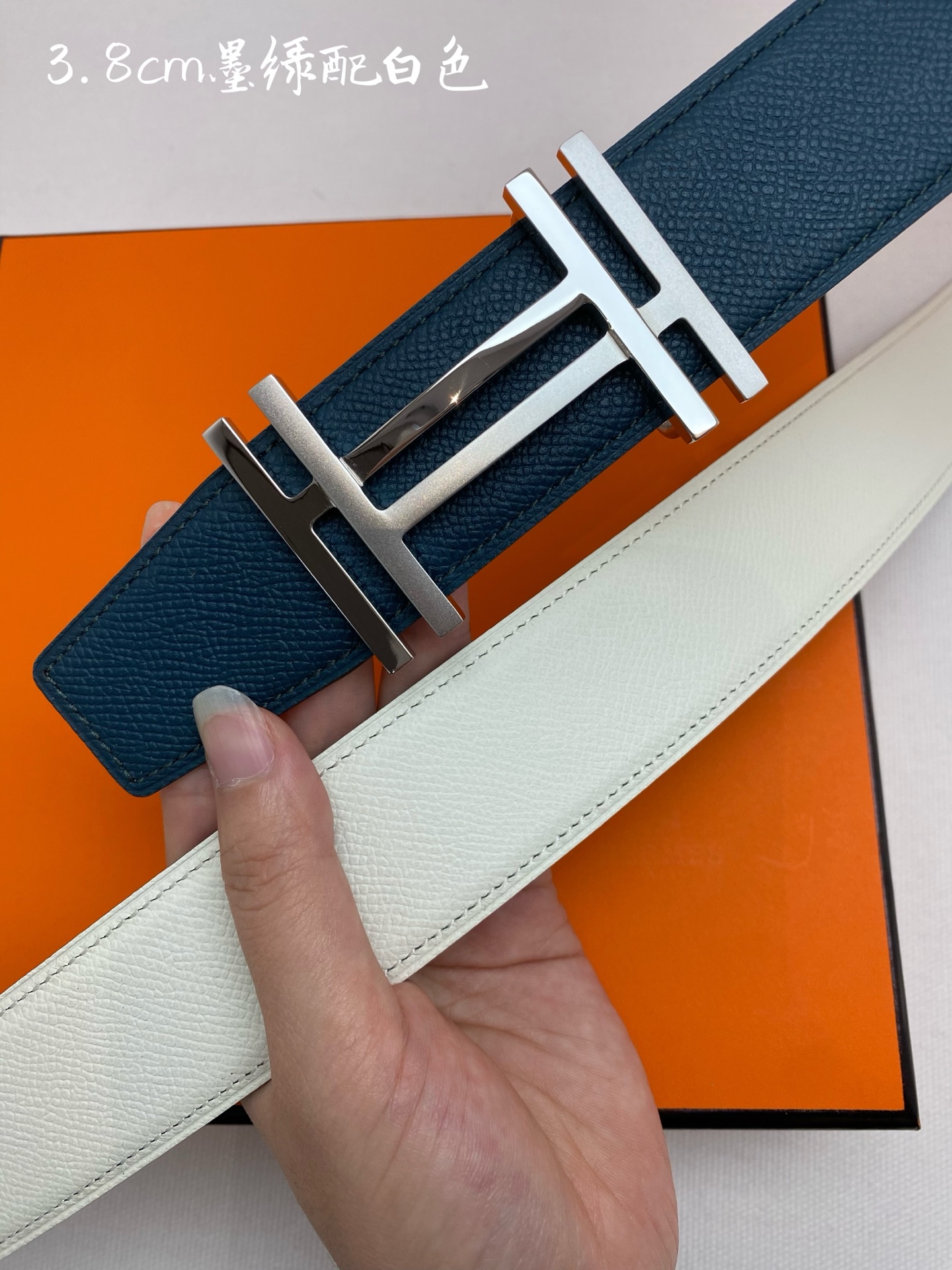 Hermes-38MM 爱马仕专柜同步 进epsom双面小牛皮 精钢精品五金 双面可用🅿️160