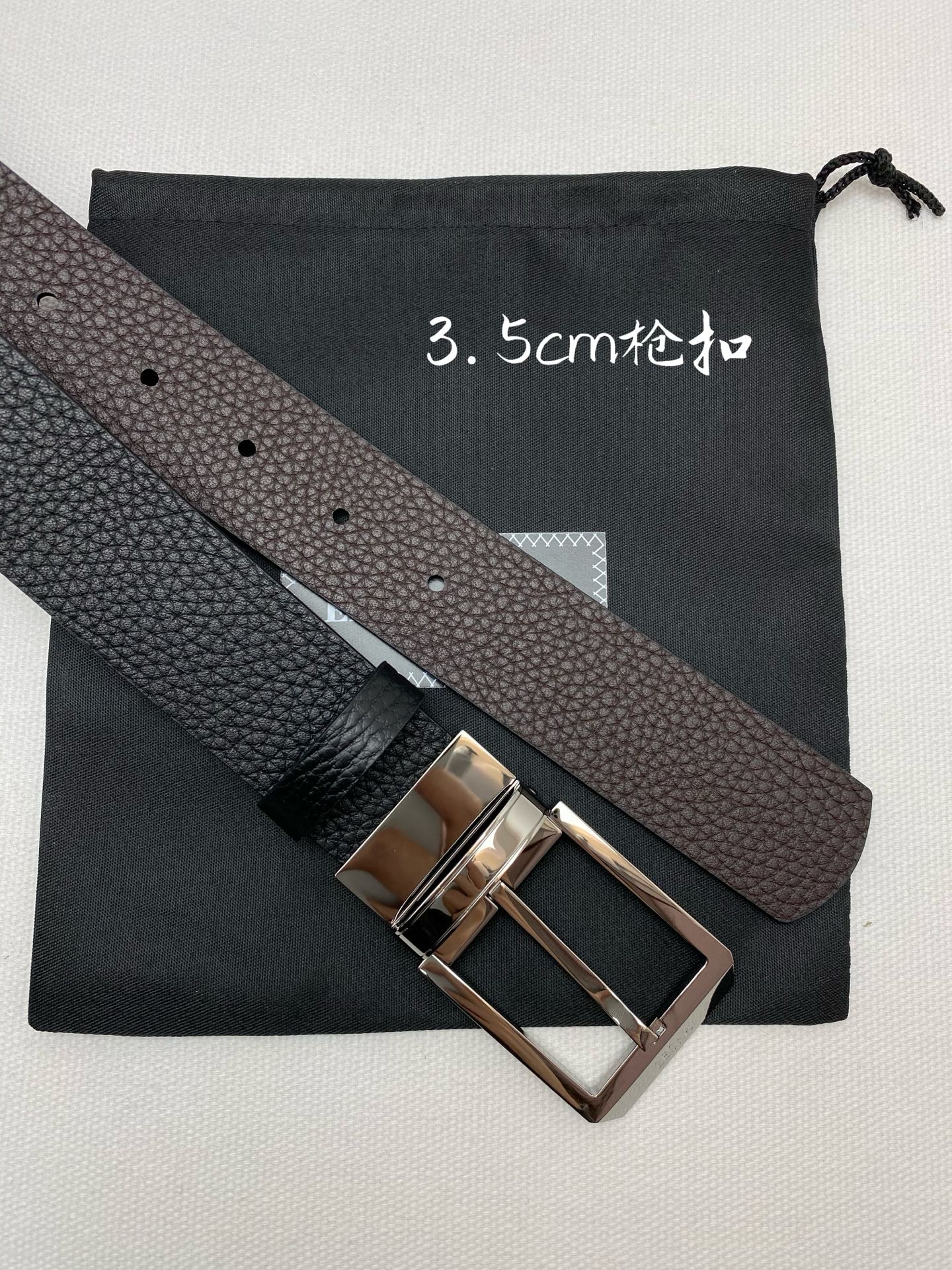 杰尼亚男士腰带- 宽度35MM 316精品扣 精工打造 进口小牛皮 独特设计工艺 手感柔软 可以裁剪