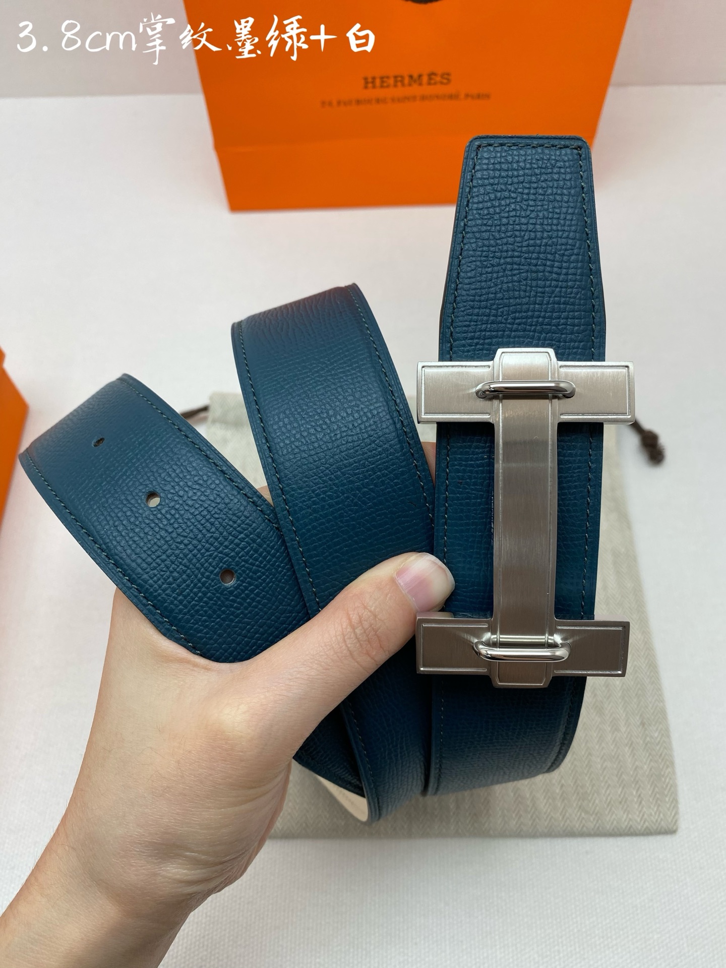 Hermes-38MM 爱马仕专柜同步 进ePsom双面小牛皮 精钢精品五金 双面可用