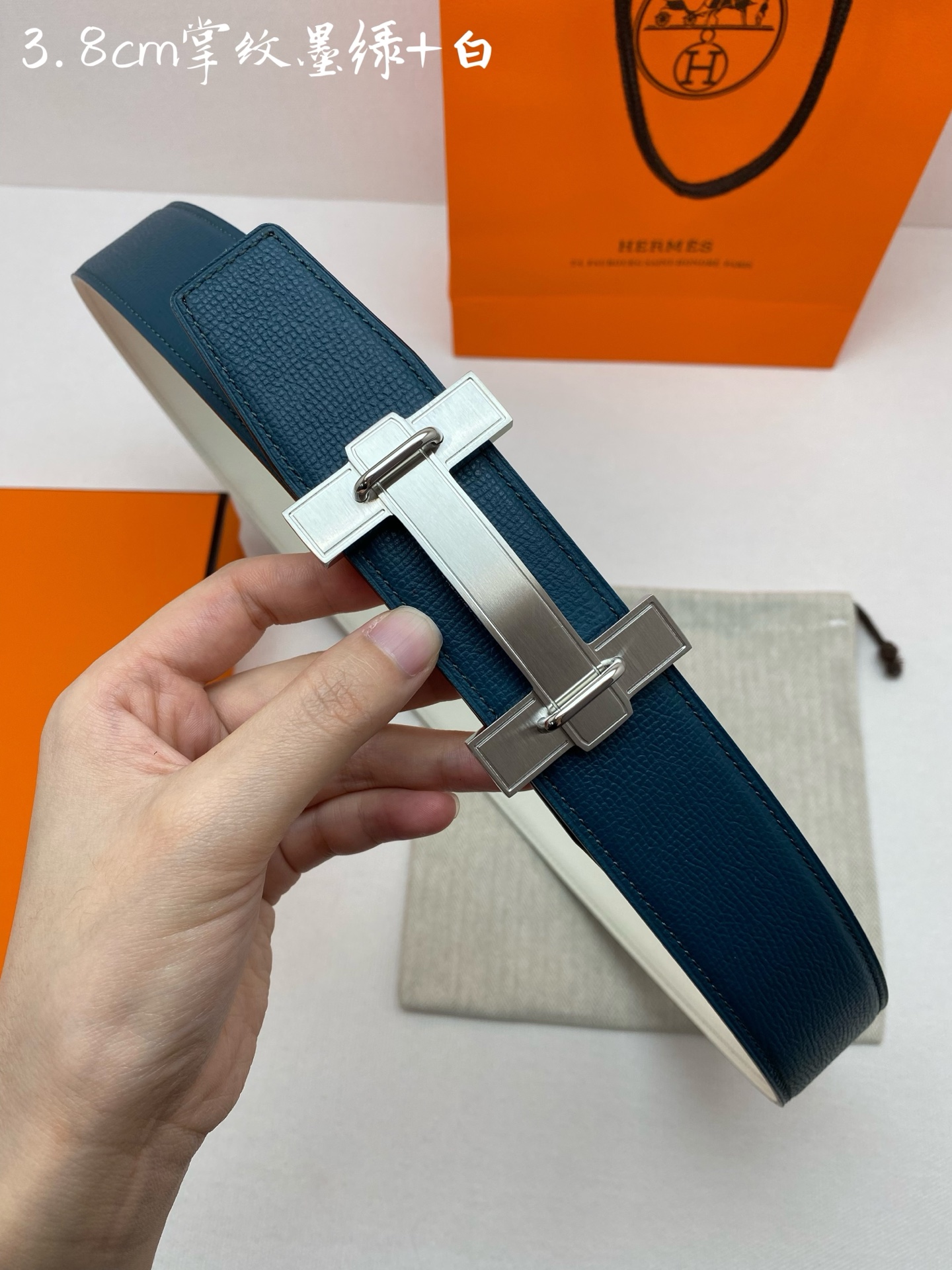 Hermes-38MM 爱马仕专柜同步 进ePsom双面小牛皮 精钢精品五金 双面可用