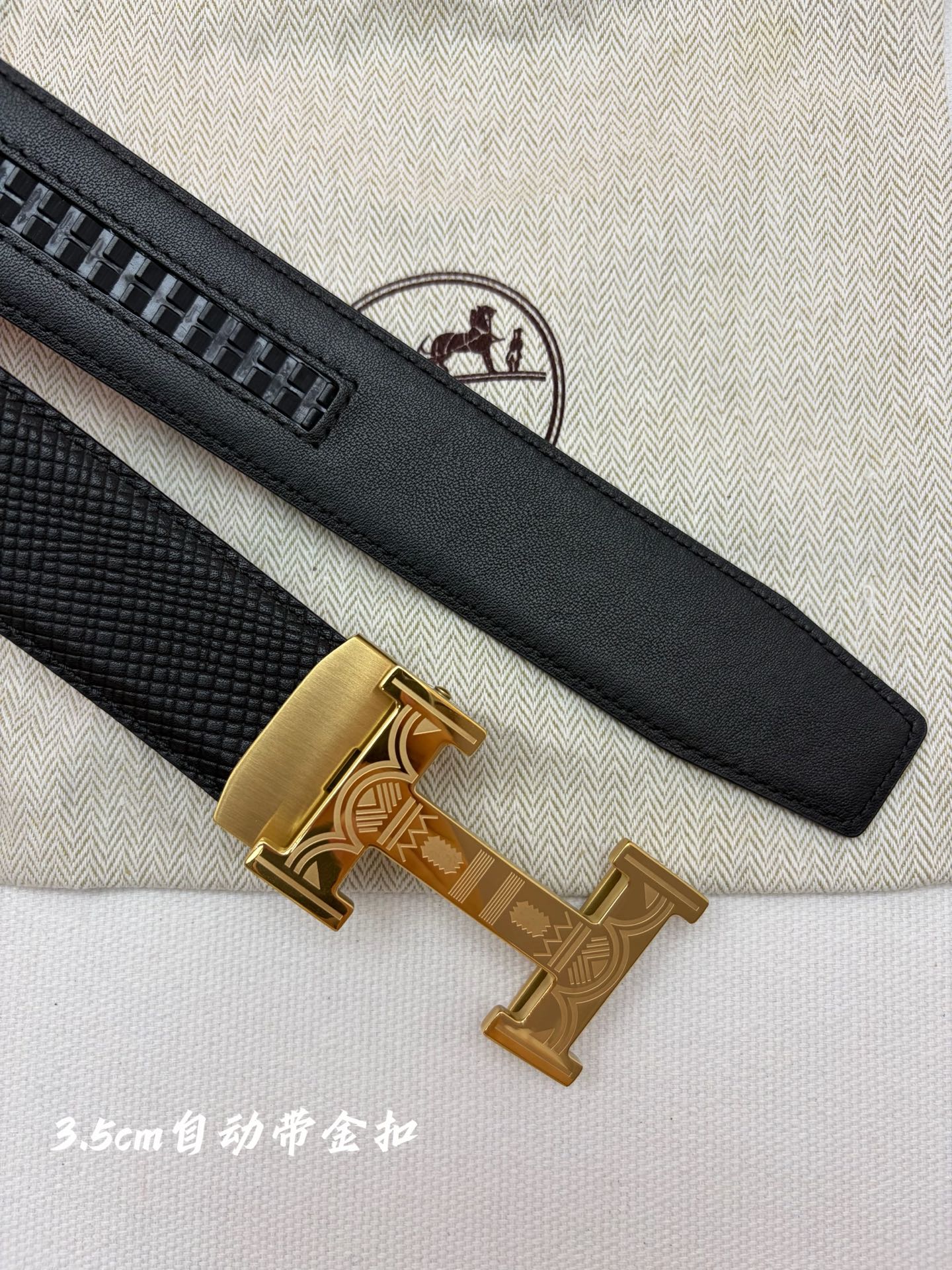 Hermes男士自动腰带- 宽度35mm316精品钢扣  精工打造  手感柔软 可以裁剪