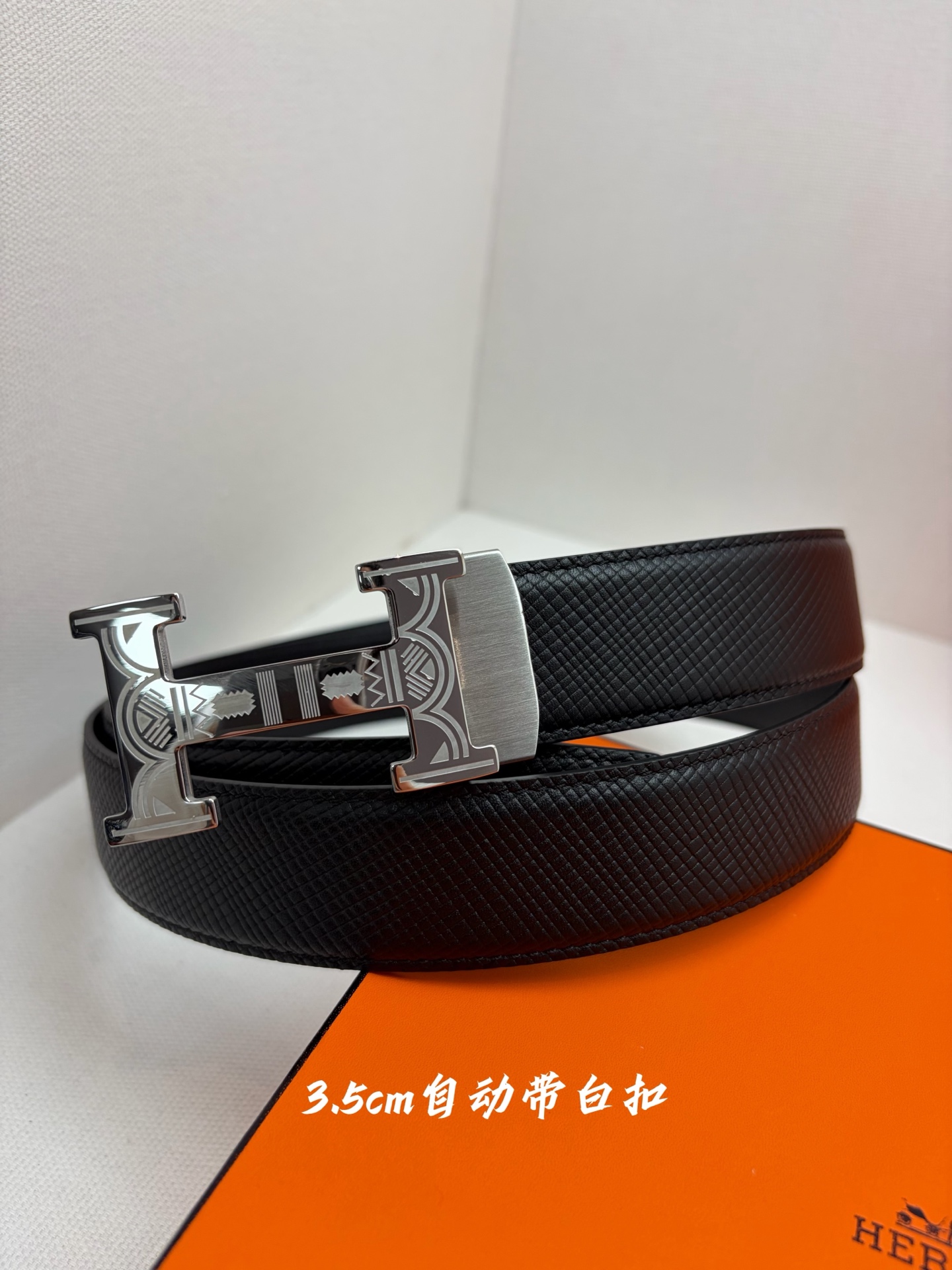 Hermes男士自动腰带- 宽度35mm316精品钢扣  精工打造  手感柔软 可以裁剪