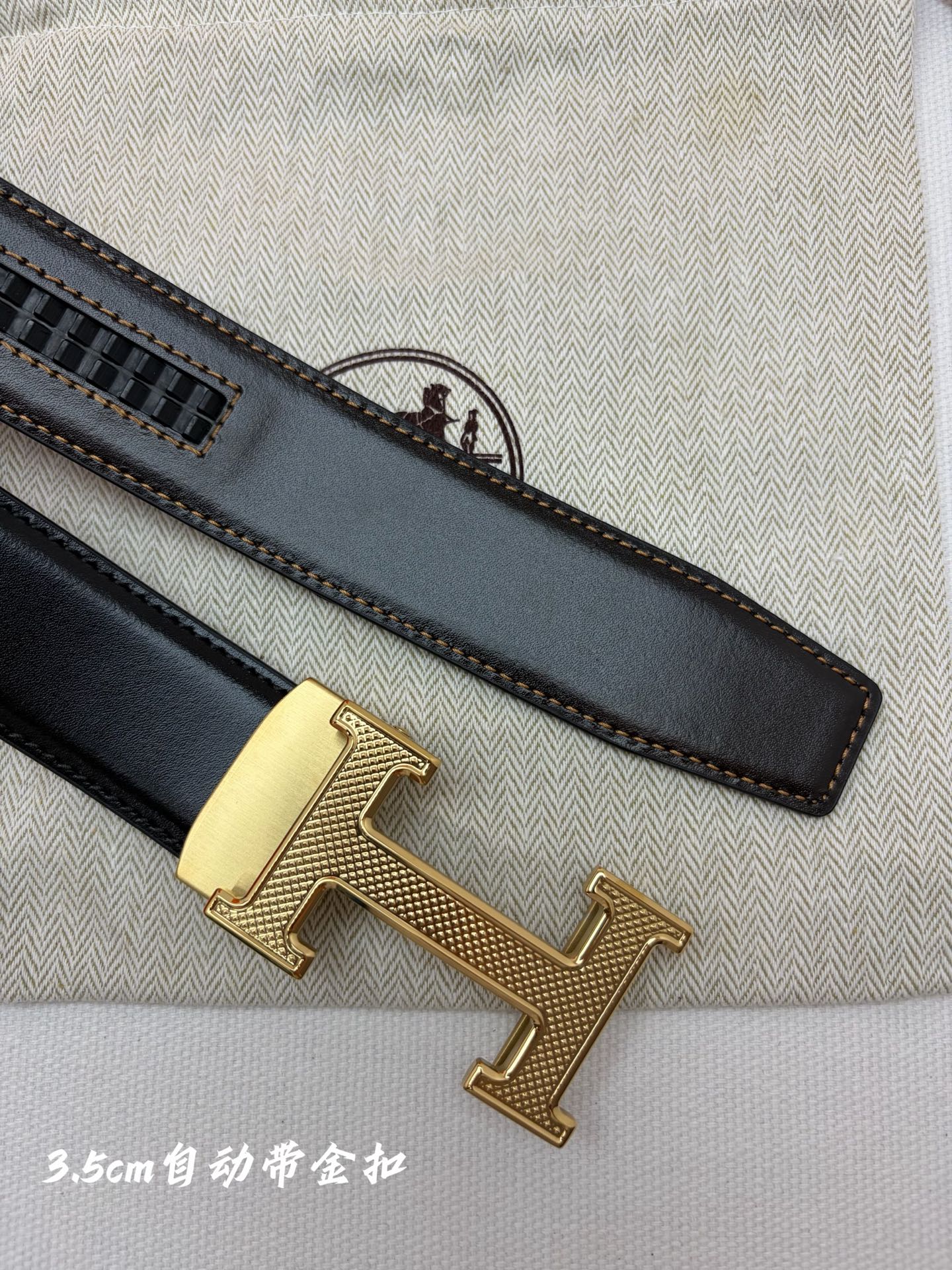 Hermes男士自动腰带- 宽度35mm316精品钢扣  精工打造  手感柔软 可以裁剪