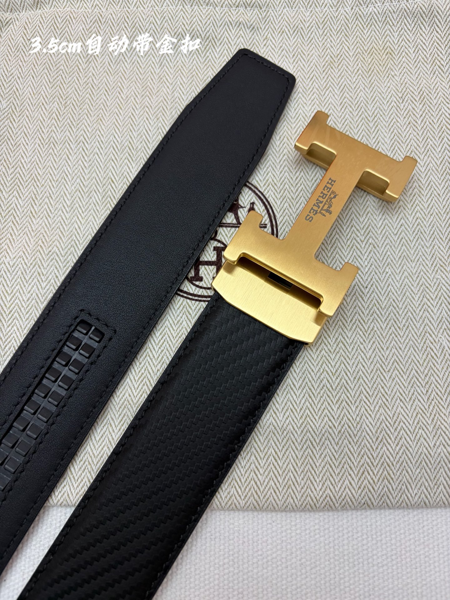 Hermes男士自动腰带- 宽度35mm316精品钢扣  精工打造  手感柔软 可以裁剪
