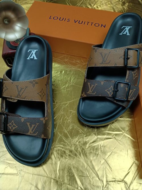 Louis Vuitton Monogram Sandal: Rubber and Leather, Adjustable Straps 1 Louis Vuitton Monogram Sandal: Rubber and Leather, Adjustable Straps