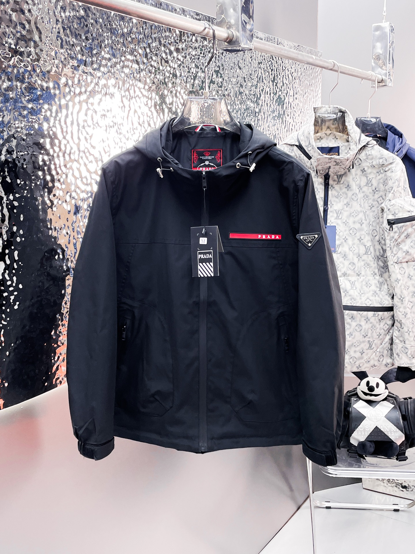 Moncler Kleding Jas &Jassen Zwart Blauw Wit Borduurwerk Lentecollectie Fashion Casual