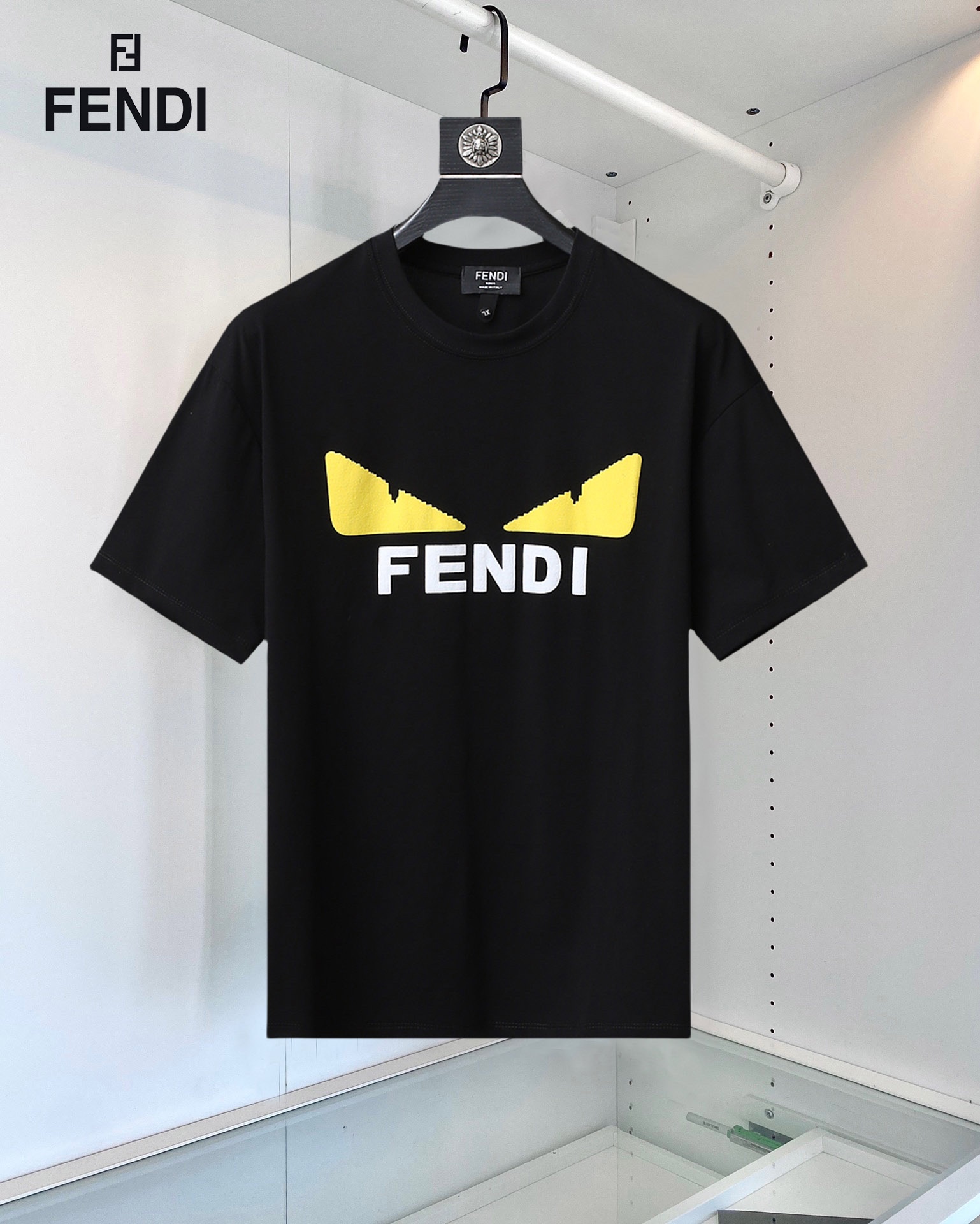 Fendi Kleding T-Shirt Top 1: 1 replica
 Katoen Lente/Zomercollectie Korte mouw