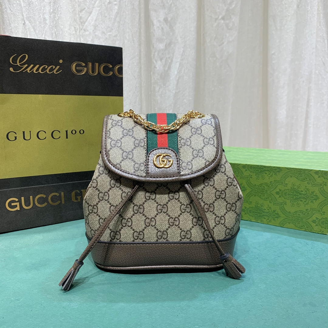 💫💫❤️❤️Mochila mini Ophidia con ribete de cuero, alta costura, no reembolsable, correa de hombro ajustable, número de …