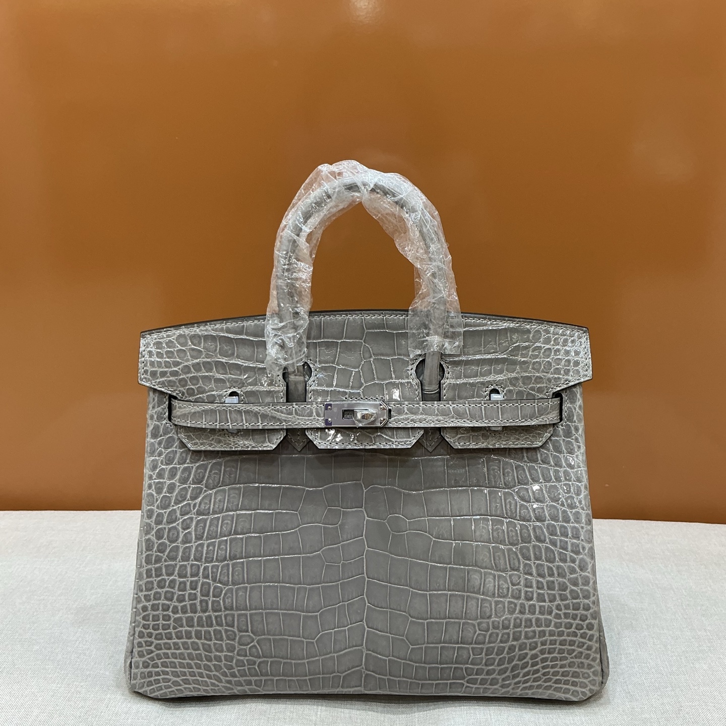NO:919360,Spot real shot high-gloss platinum 25 glacier gray silver buckle, Hermes, hermes, Hermes,19860909现货实拍高光铂金25 冰川灰 银扣,爱马仕,hermes,Hermes,,Bag