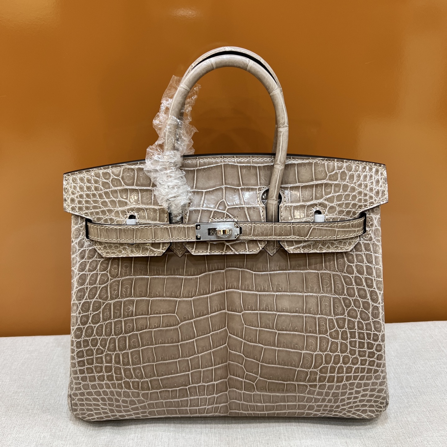NO:919399,Spot real shot high-gloss platinum 25~vanilla color silver buckle, Hermes, hermes, Hermes,19860909现货实拍高光铂金25~香草色 银扣,爱马仕,hermes,Hermes,,Bag