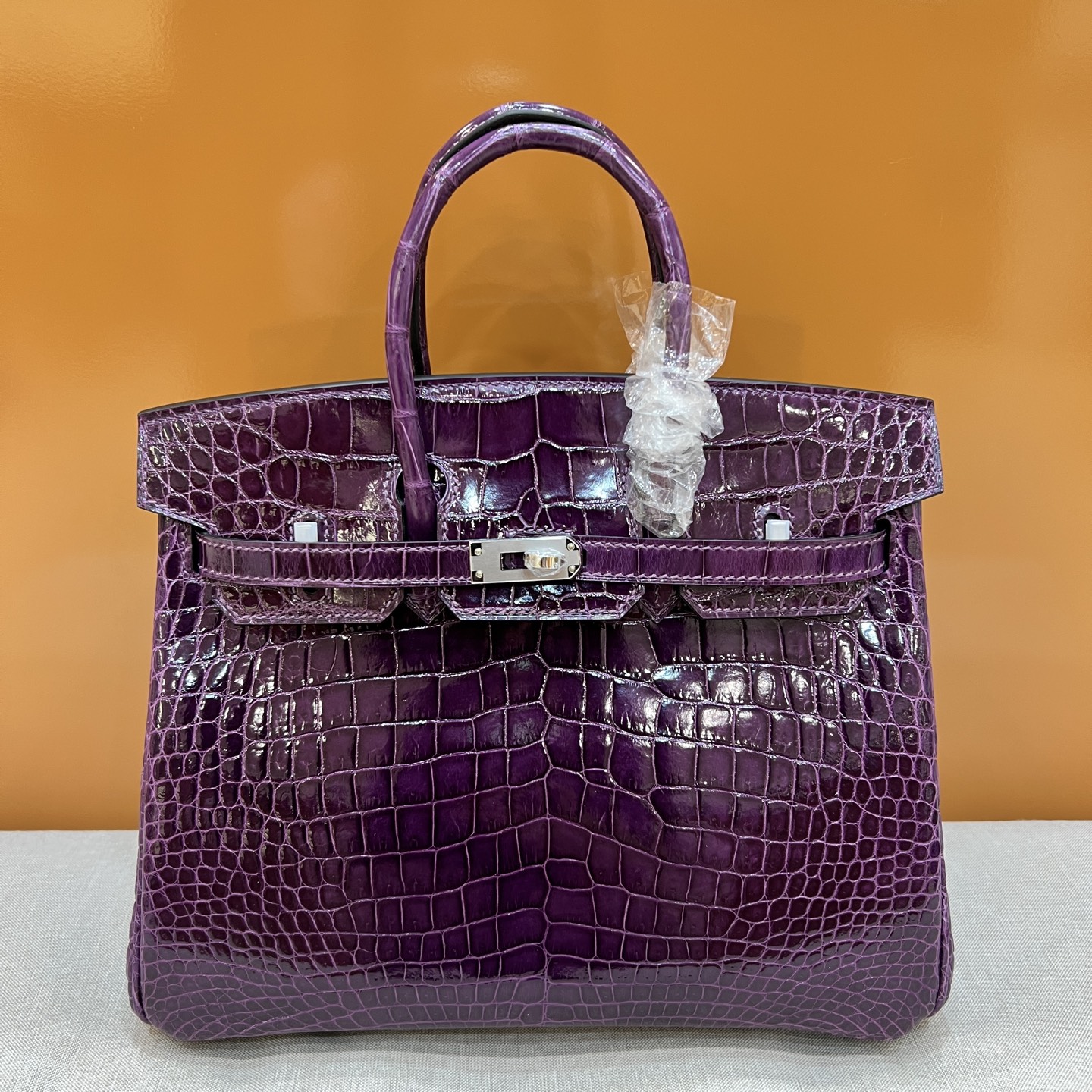 NO:919363,Spot real shot high-gloss platinum 25~extreme purple silver buckle, Hermes, hermes, Hermes,19860909现货实拍高光铂金25~极度紫 银扣,爱马仕,hermes,Hermes,,Bag