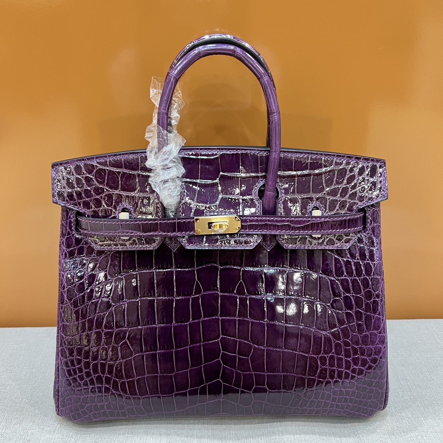 NO:919368,Spot real shot high-gloss platinum 25~extreme purple gold buckle, Hermes, hermes, Hermes,19860909现货实拍高光铂金25~极度紫 金扣,爱马仕,hermes,Hermes,,Bag
