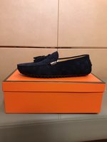 Louis Vuitton Shoes Moccasin Men Frosted Pig Skin Rubber Casual