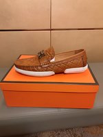 First Copy
 Hermes Shoes Plain Toe High Quality Replica
 Men Cowhide Genuine Leather Casual