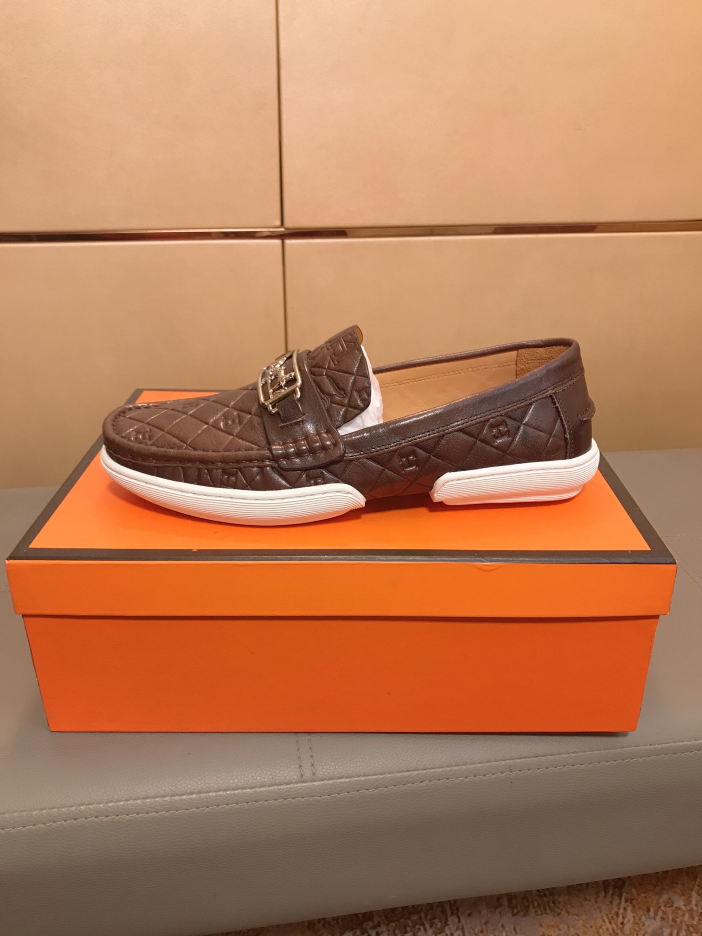 Hermes Shoes Plain Toe 2023 Replica
 Men Cowhide Genuine Leather Casual