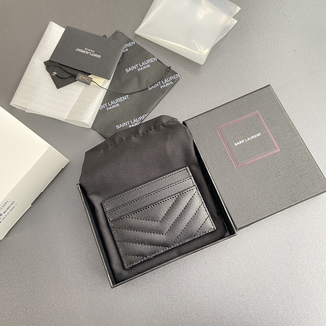 Saint Laurent 五金 MATELASSE粒面壓印皮革卡包