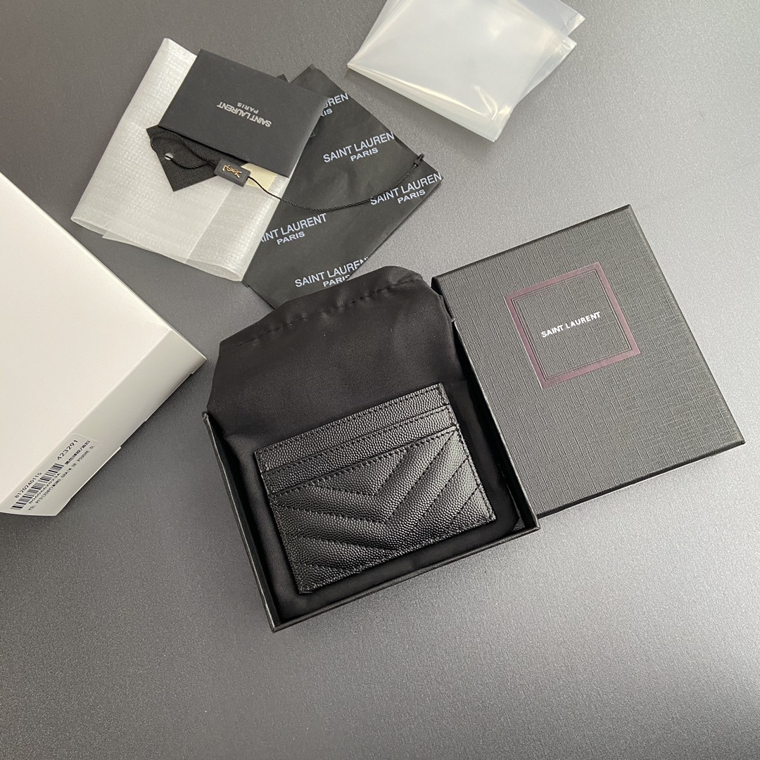Saint Laurent 五金 MATELASSE粒面壓印皮革卡包