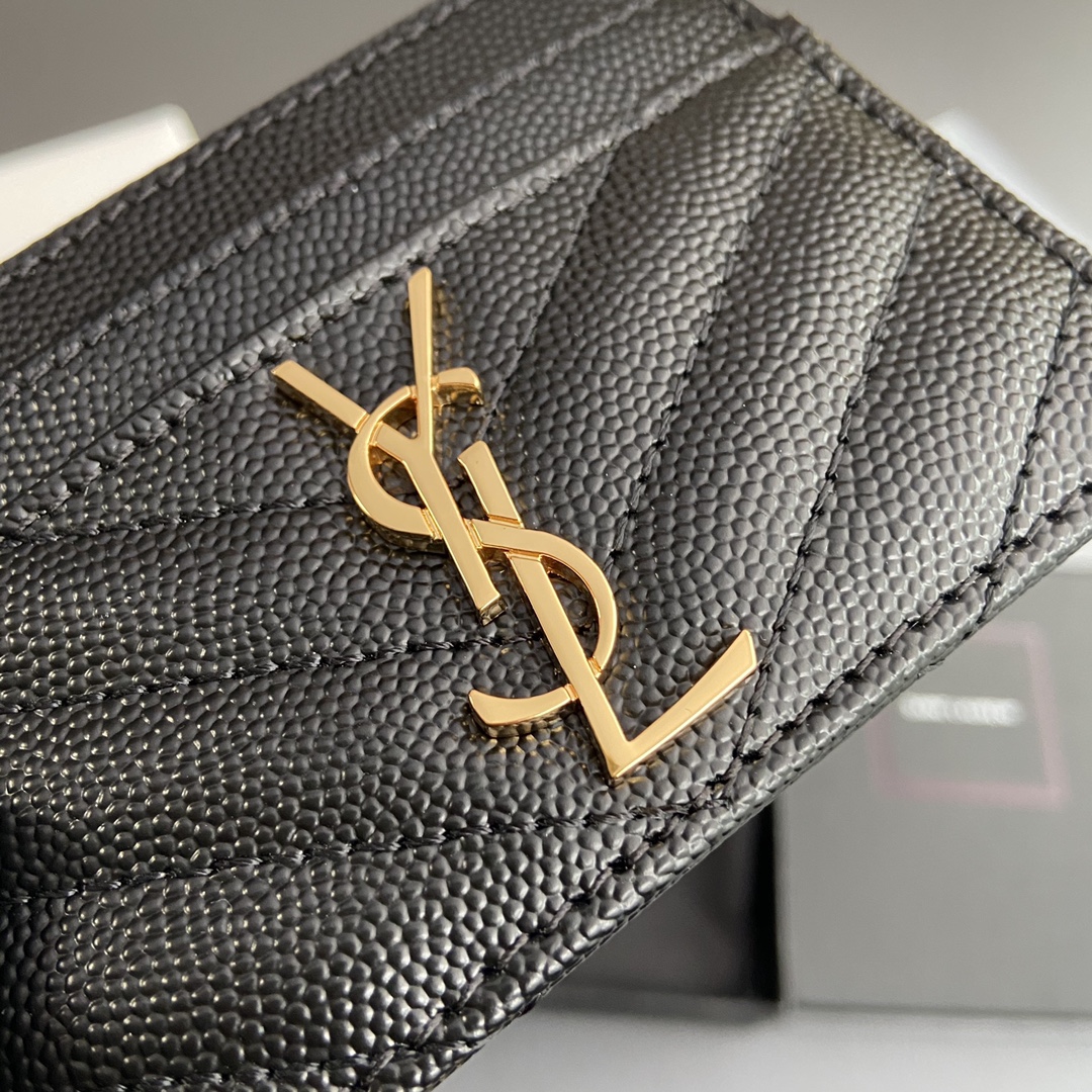 Saint Laurent 五金 MATELASSE粒面壓印皮革卡包