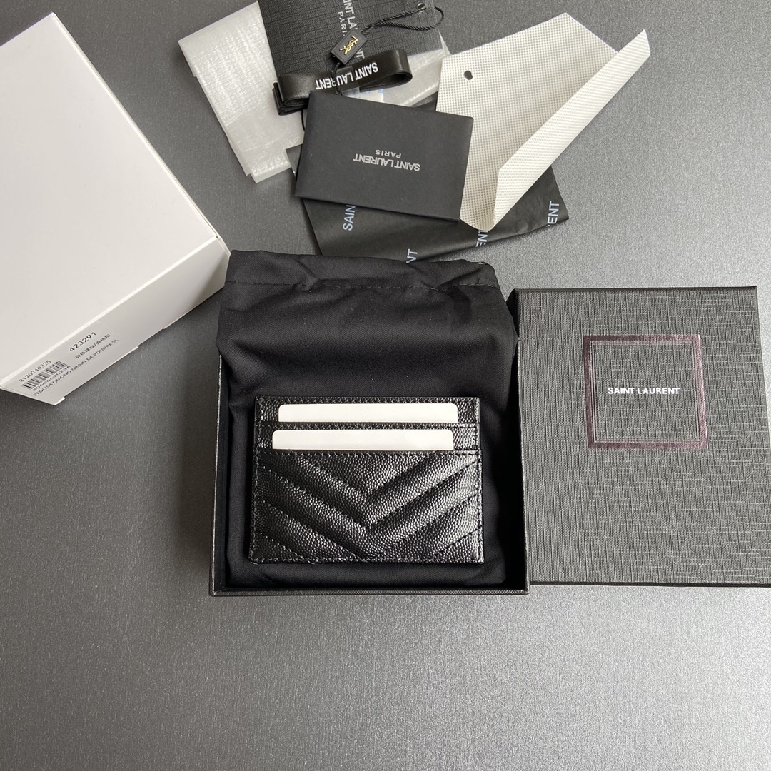Saint Laurent 五金 MATELASSE粒面壓印皮革卡包