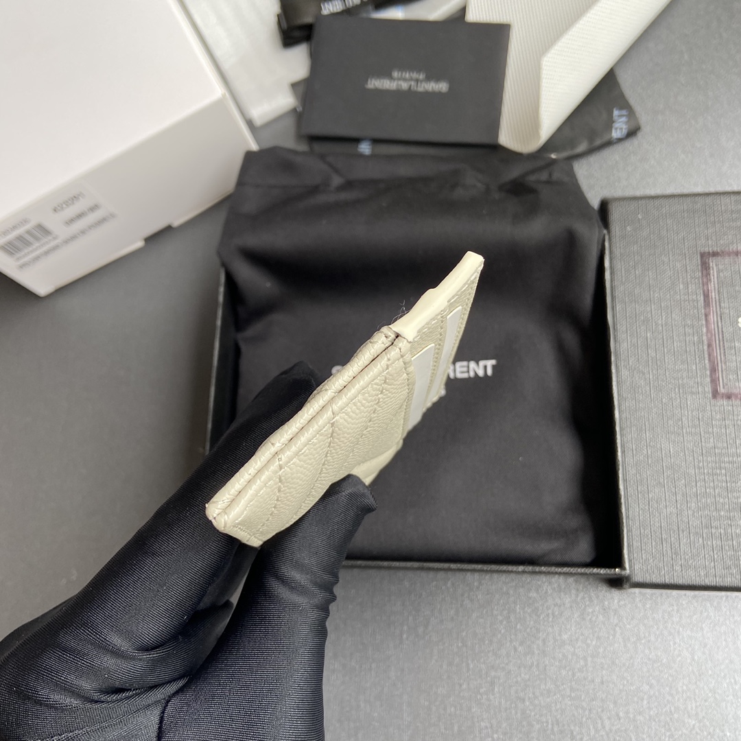 Saint Laurent 五金 MATELASSE粒面壓印皮革卡包