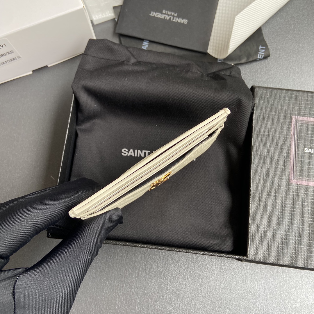 Saint Laurent 五金 MATELASSE粒面壓印皮革卡包