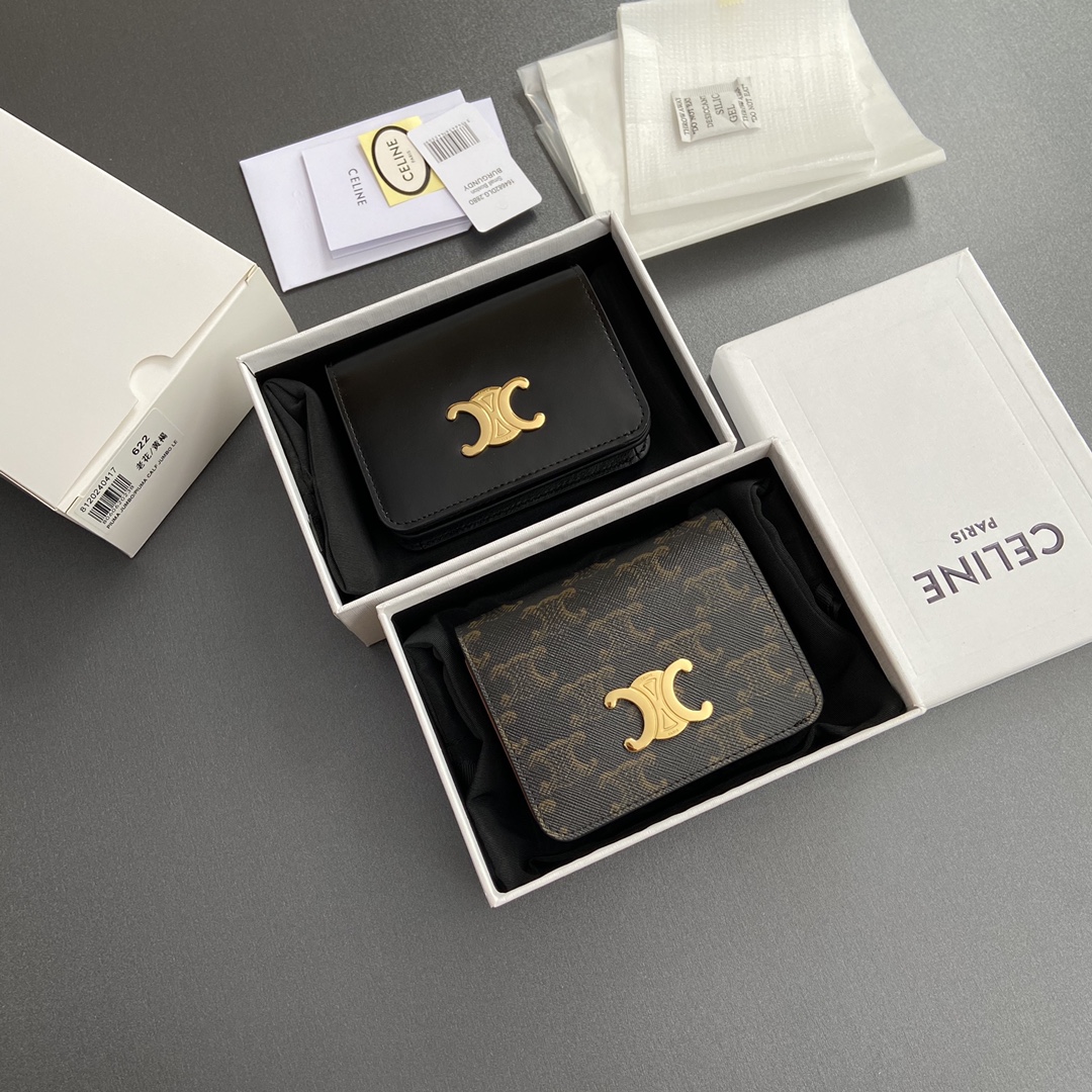 NO:673549,[Special grade pure steel hardware original leather] TRIOMHE glossy cow leather short wallet/small race No.: 10K623DV.38NO 622, celine wallet, celine, wallets, cowhide19860909【特级纯钢五金原厂皮】 TRIOMHE亮泽牛皮革短款钱包/小赛 编号:10K623DV.38NO 622,celine钱包,celine,wallets,cowhide,欧美剧