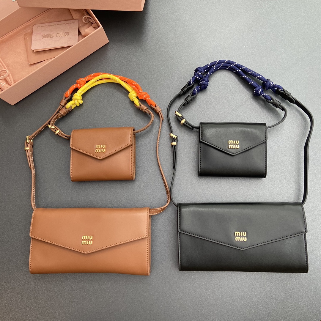 NO:200178,[Excellent hardware original leather] ~ Imported cowhide leather and rope straps with cowhide leather wallet Size: w19×h9.5×2cm Number 5MT__MM034 Size: w10.5×h8.5×2cm Number 5MT024_ 024 _ MM032,MIUMIU,miumiu,cowhide19860909【特级五金原厂皮】～進口牛皮革與繩索肩帶飾牛皮革錢包 尺寸:w19×h9.5×2cm 編號5MT__MM034 尺寸:w10.5×h8.5×2cm 編號5MT024_ 024 _ MM032,MIUMIU,miumiu,cowhide,Bag