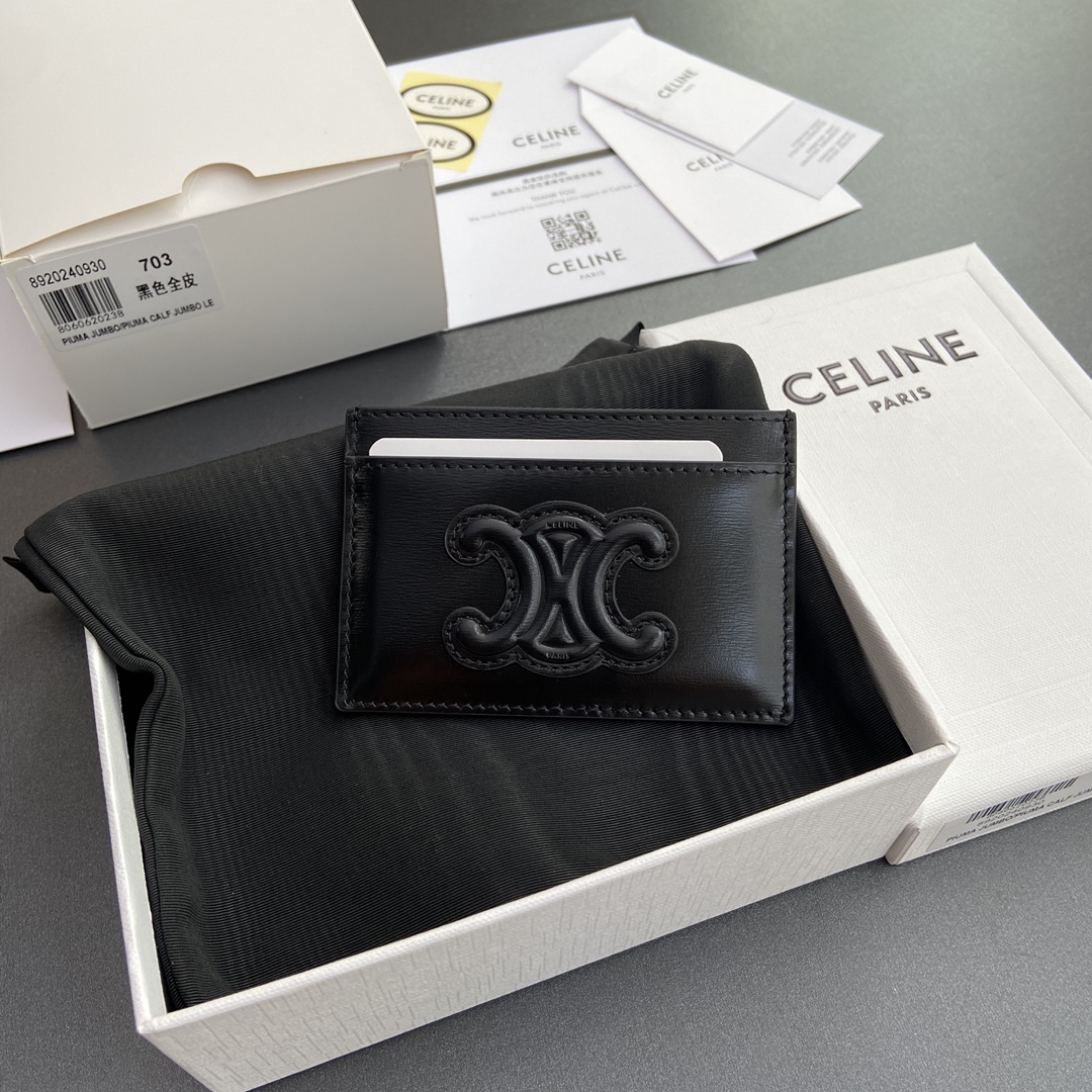 NO:186484,[Excellent pure steel hardware original leather] TRIOMPHE shiny cowhide leather card bag/Xiaosai 2 card gravel 1 flat pocket Number: 10B703EMJ.04LU 703 Black full leather Size: w11×h7.5×2cm, Celine wallet, celine, wallets, cowhide19860909【特级纯钢五金原厂皮】 TRIOMPHE亮泽牛皮革卡包/小赛 2個卡糟 1個扁平口袋 编号:10B703EMJ.04LU 703 黑色全皮 尺寸:w11×h7.5×2cm,赛琳钱包,celine,wallets,cowhide,Bag