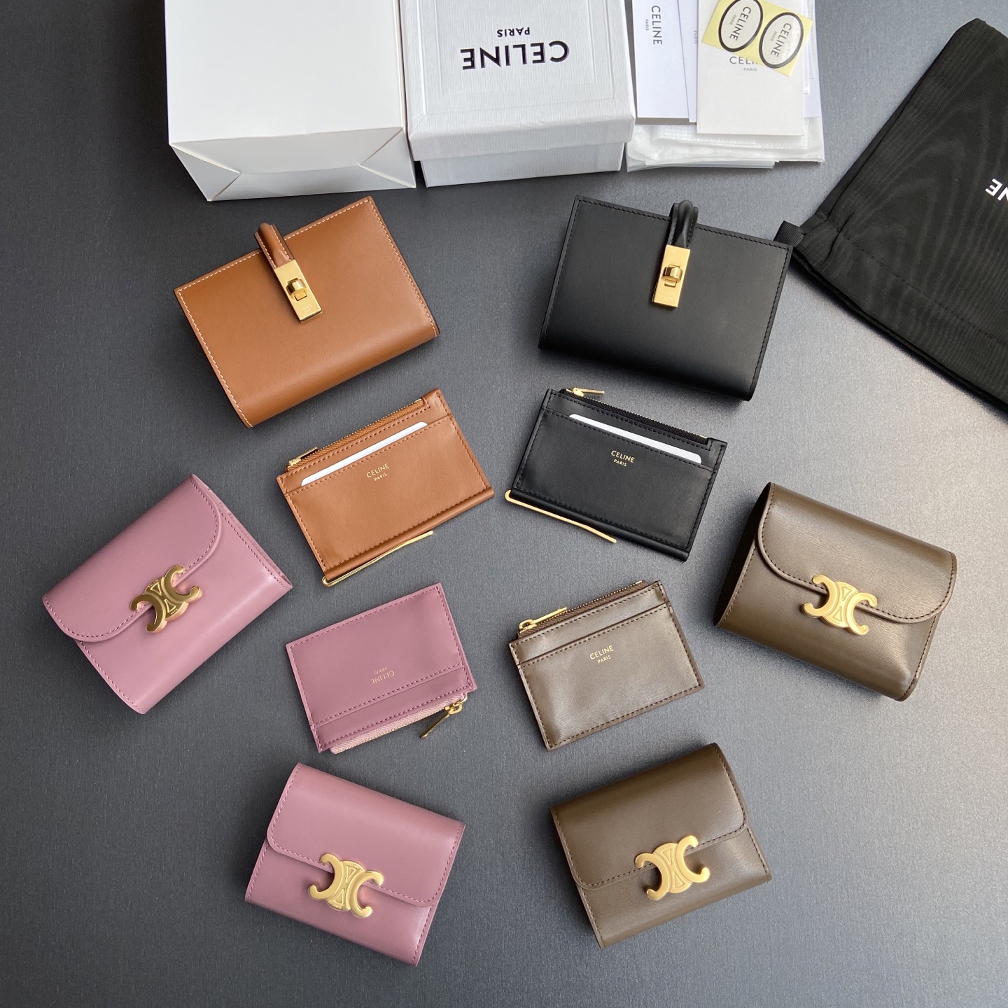 NO:671698,[Special grade pure steel hardware original leather] TRIOMHE glossy cow leather wallet/No. 783 No. 653 No. 483 Combination picture, celine wallet, celine, wallets, cowhide19860909【特级纯钢五金原厂皮】 TRIOMHE亮泽牛皮革钱包/ 編號783 編號653 編號483 組合圖,celine钱包,celine,wallets,cowhide,欧美剧