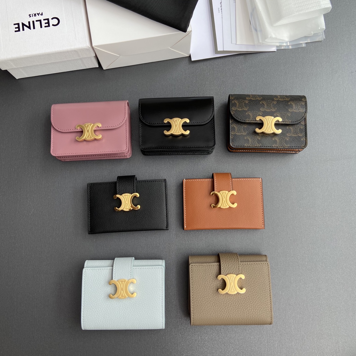 NO:208697,[Excellent pure steel hardware original leather] New model No. 062 No. 843 No. 963 Combination picture, Celine wallet, celine, wallets19860909【特级纯钢五金原厂皮】新款 编號062 編號843 編號963 組合圖,赛琳钱包,celine,wallets,Bag