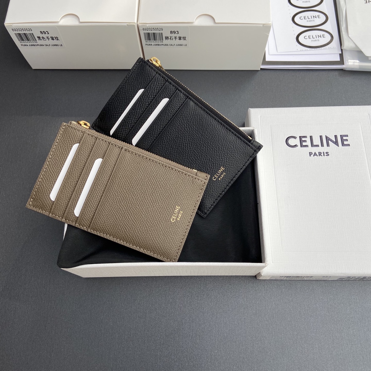 Celine Essentials Zip Card Holder, Leather Card Case Wallet for Women 2 i1748938242956 7562 0 1