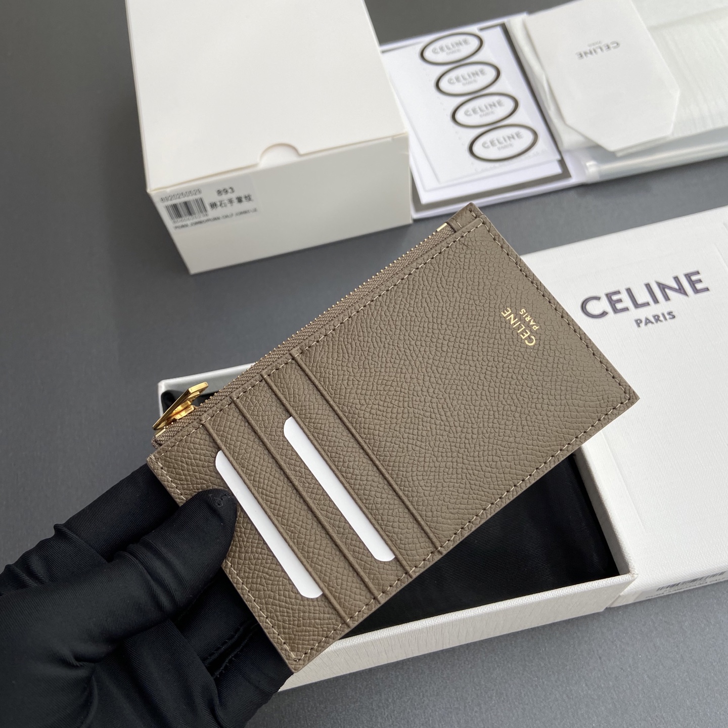 Celine Essentials Zip Card Holder, Leather Card Case Wallet for Women 9 i1748938255171 8944 0 8