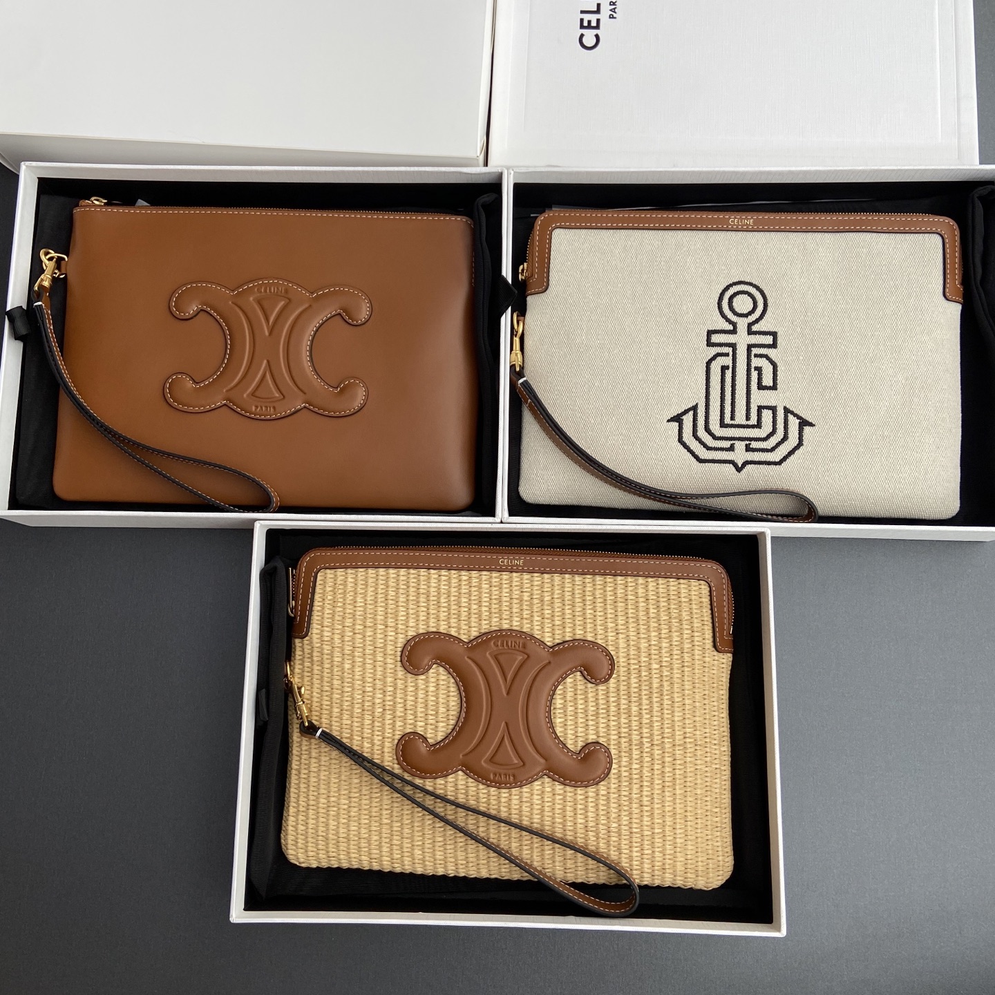 NO:390521,【Excellent pure steel hardware original leather】TRIOMHE iconic printed clutch/No.: 10J 502 FES.04LU 503 502 Size: w25×h17.5×d1cm, Celine wallet, celine, wallets, handbag19860909【特级纯钢五金原厂皮】TRIOMHE标志性印花手拿包/ 编号:10J 502 FES.04LU 503 502 尺寸:w25×h17.5×d1cm,赛琳钱包,celine,wallets,handbag,Bag