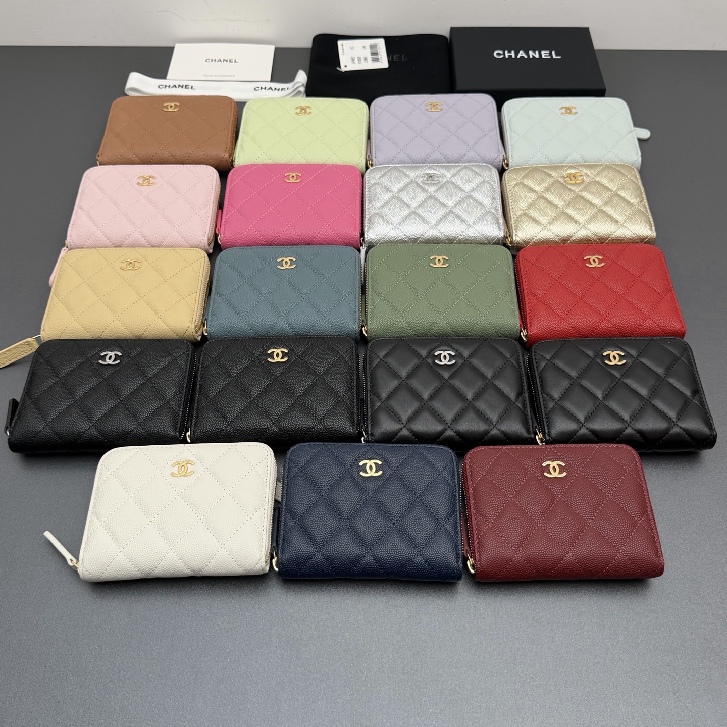Chanel Classic Quilted Zip Card Holder