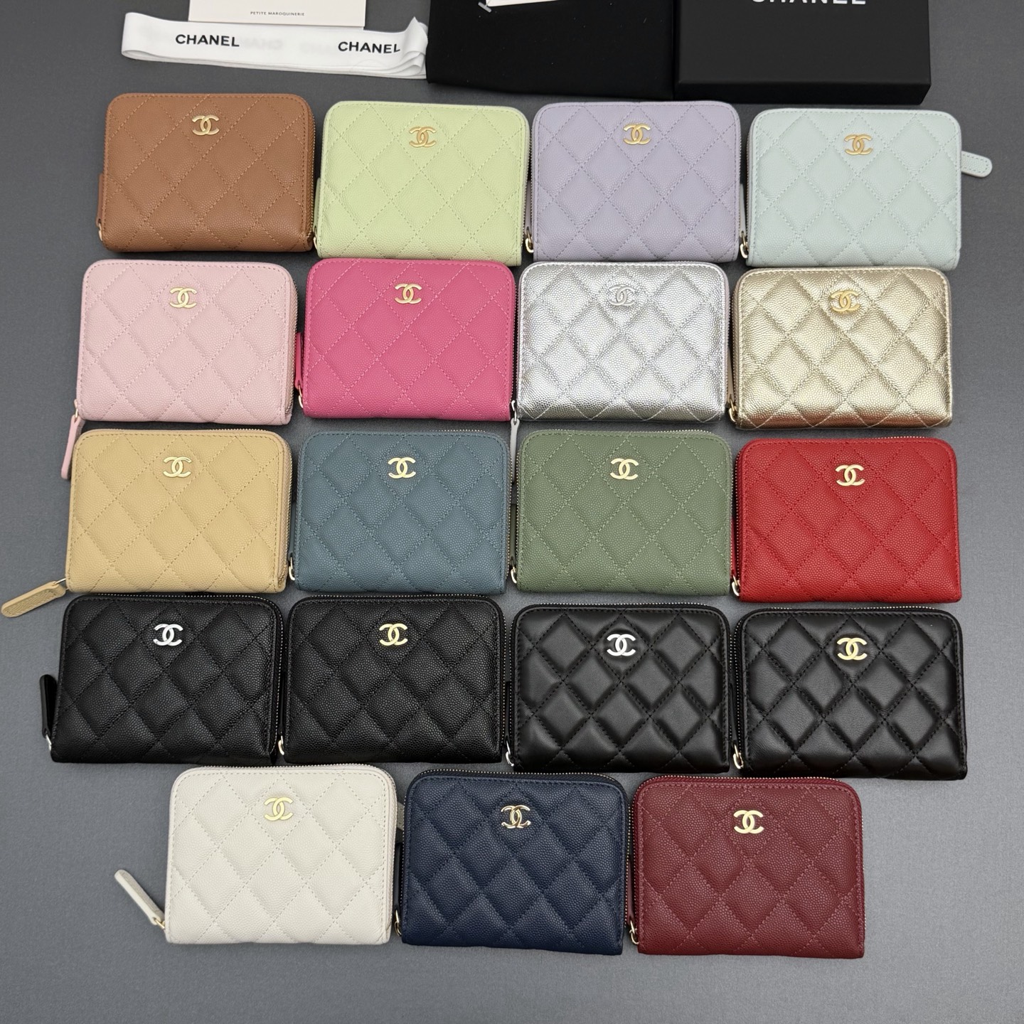 Chanel Classic Quilted Zip Card Holder