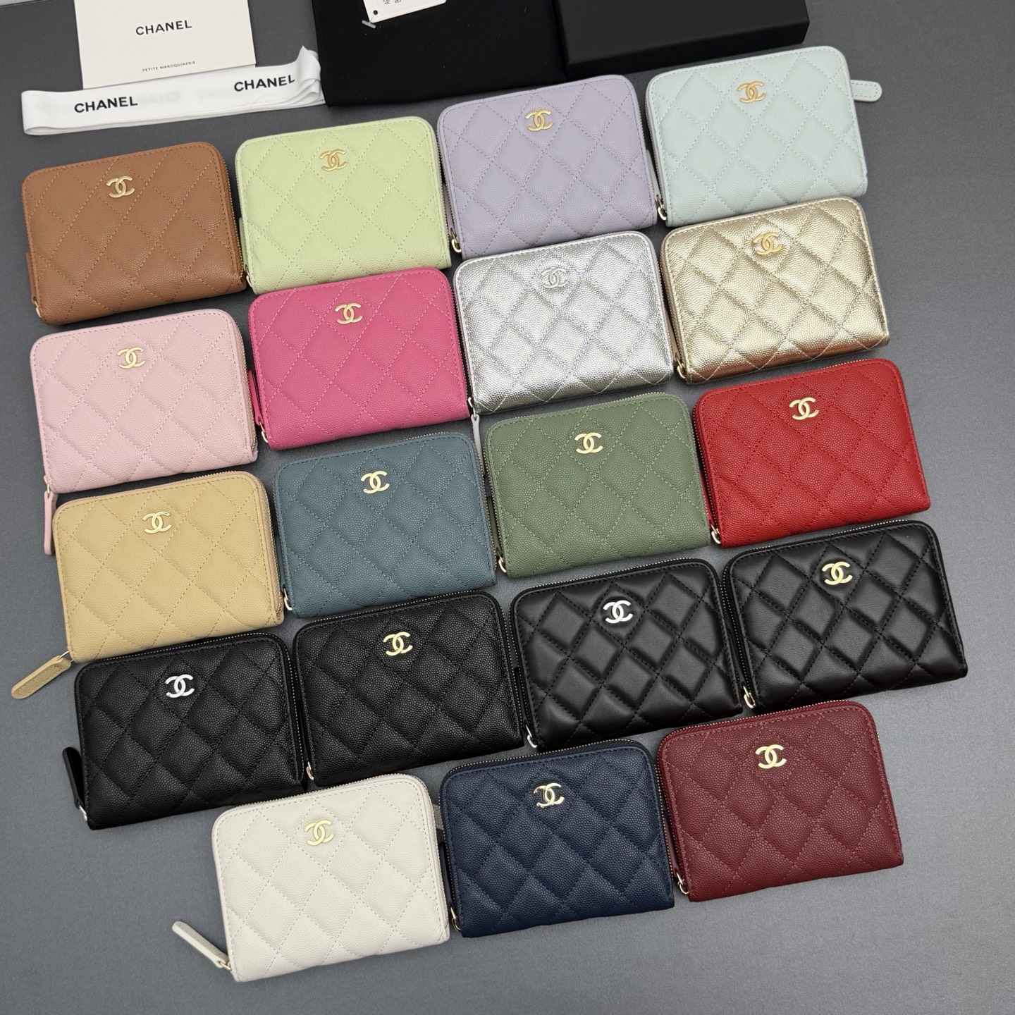 Chanel Classic Quilted Zip Card Holder