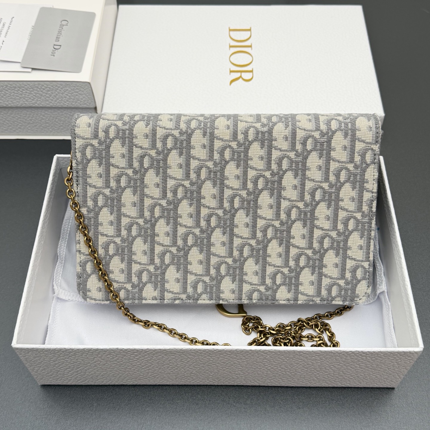 Dior 中号马鞍包链条包系列这款马鞍链条手袋线条流畅协调