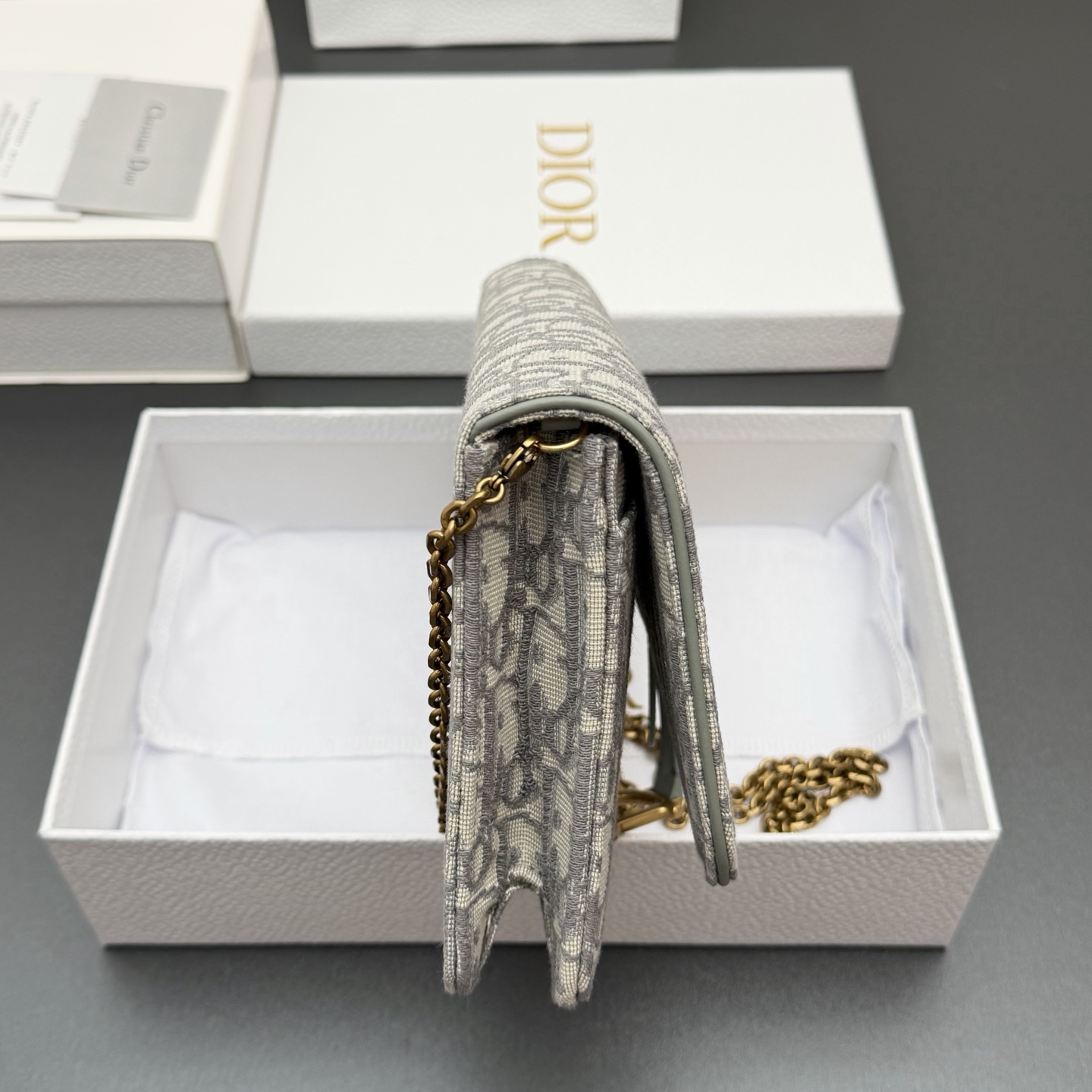 Dior 中号马鞍包链条包系列这款马鞍链条手袋线条流畅协调