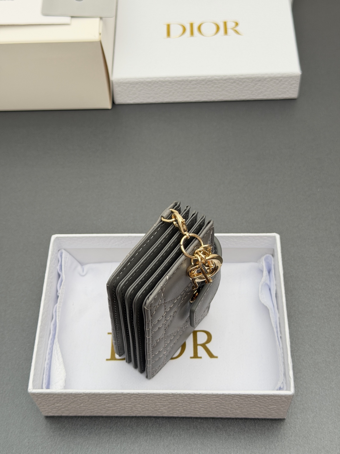 Dior Lady Jasmine卡夹系列这款卡夹设计精巧 空间宽敞 采用羊皮革精心制作