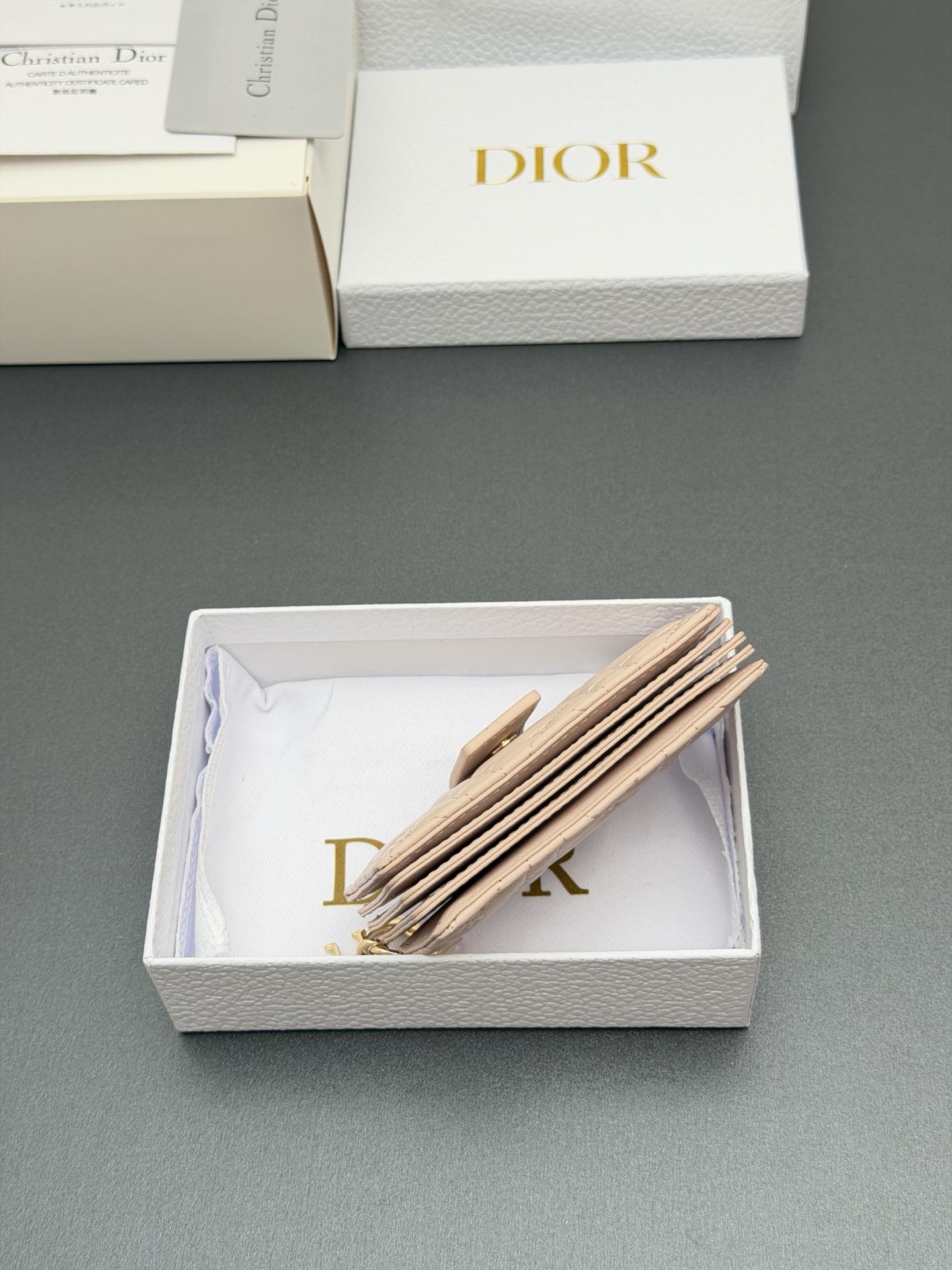 Dior Lady Jasmine卡夹系列这款卡夹设计精巧 空间宽敞 采用羊皮革精心制作