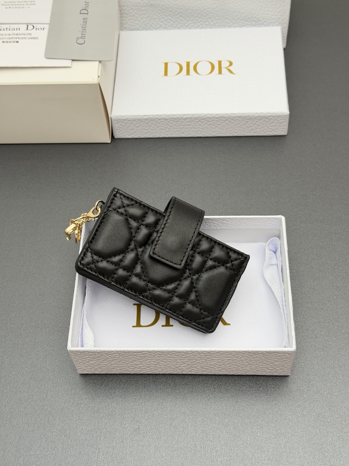 Dior Lady Jasmine卡夹系列这款卡夹设计精巧 空间宽敞 采用羊皮革精心制作