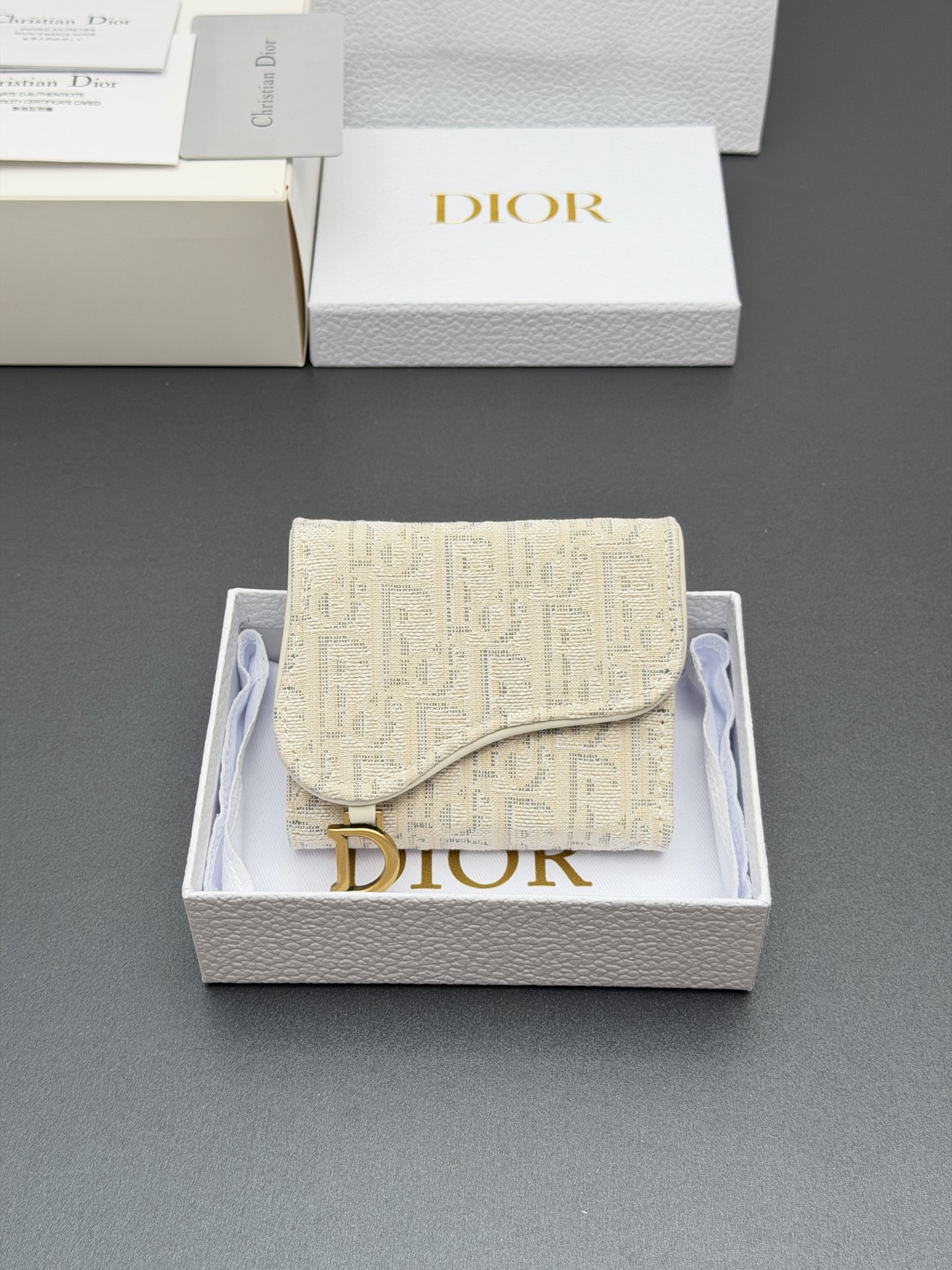 Dior Bloom马鞍钱包系列这款Bloom马鞍钱包精巧实用