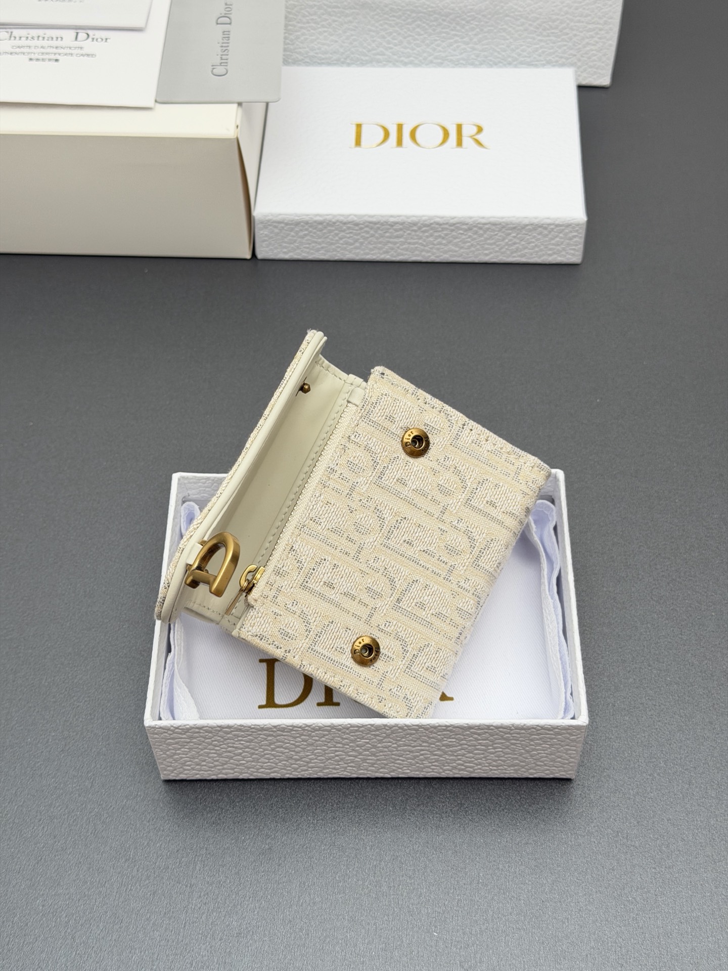 Dior Bloom马鞍钱包系列这款Bloom马鞍钱包精巧实用