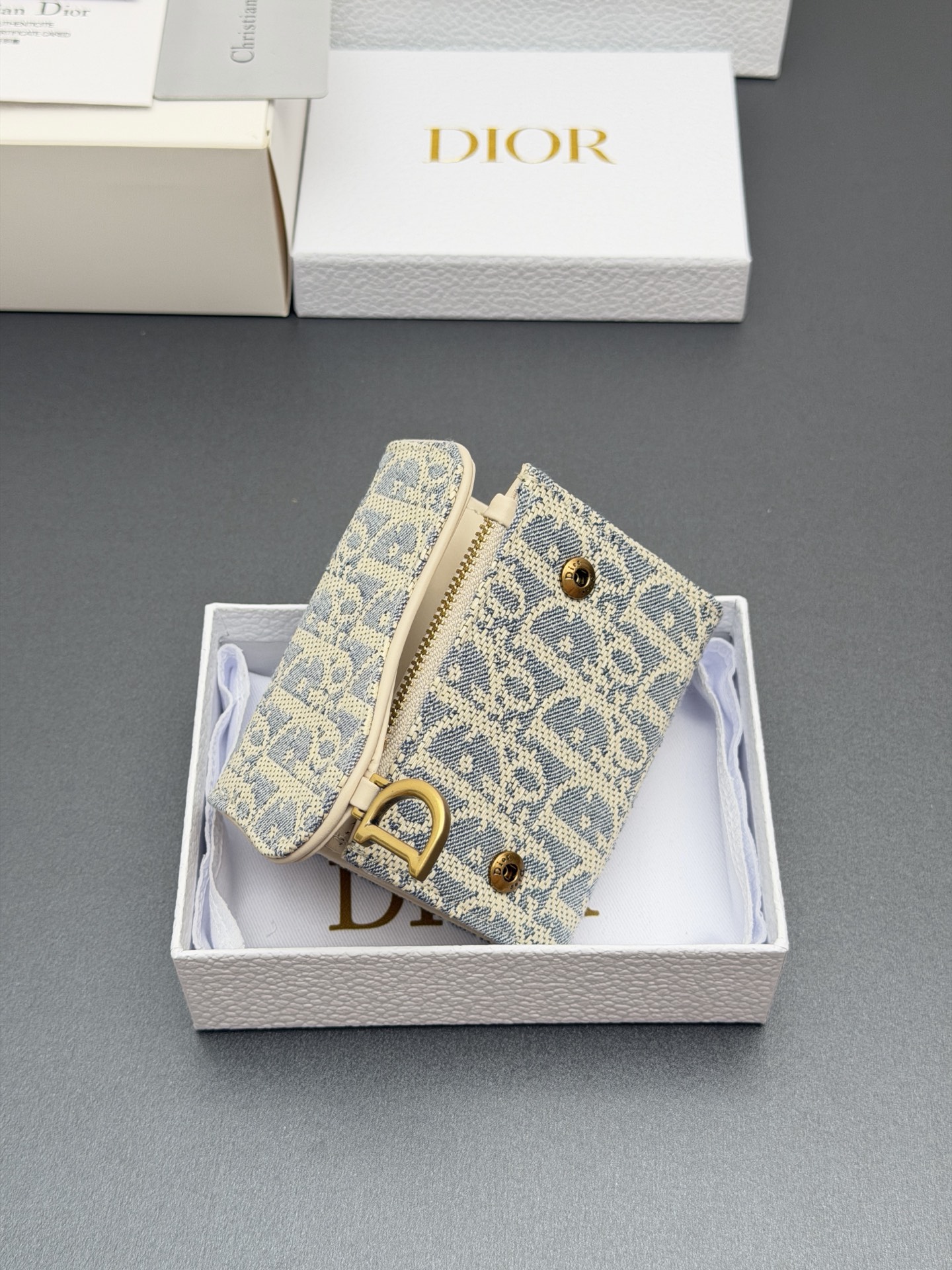 Dior Bloom马鞍钱包系列这款Bloom马鞍钱包精巧实用
