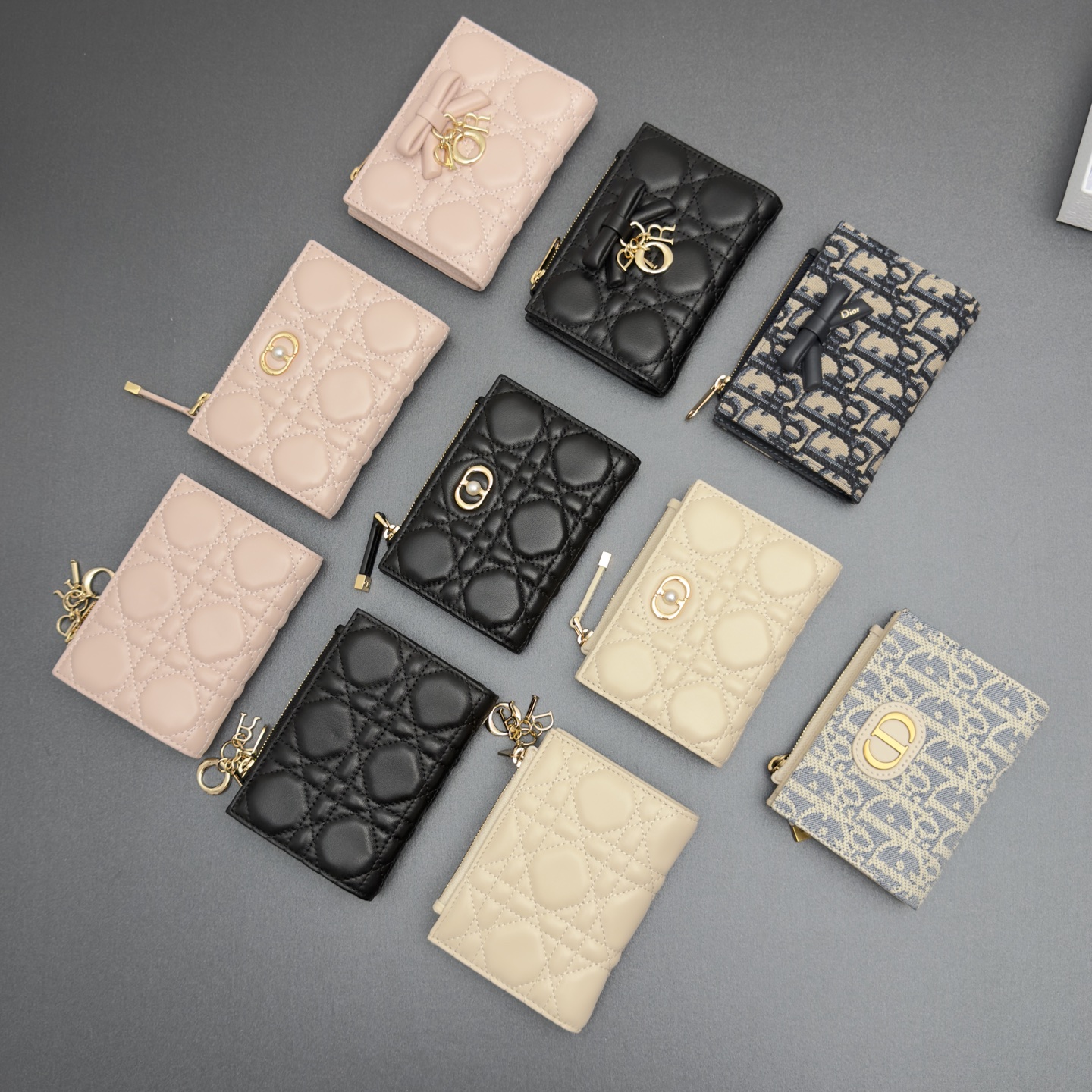 Dior Cannage Oblique Compact Wallet Assortment